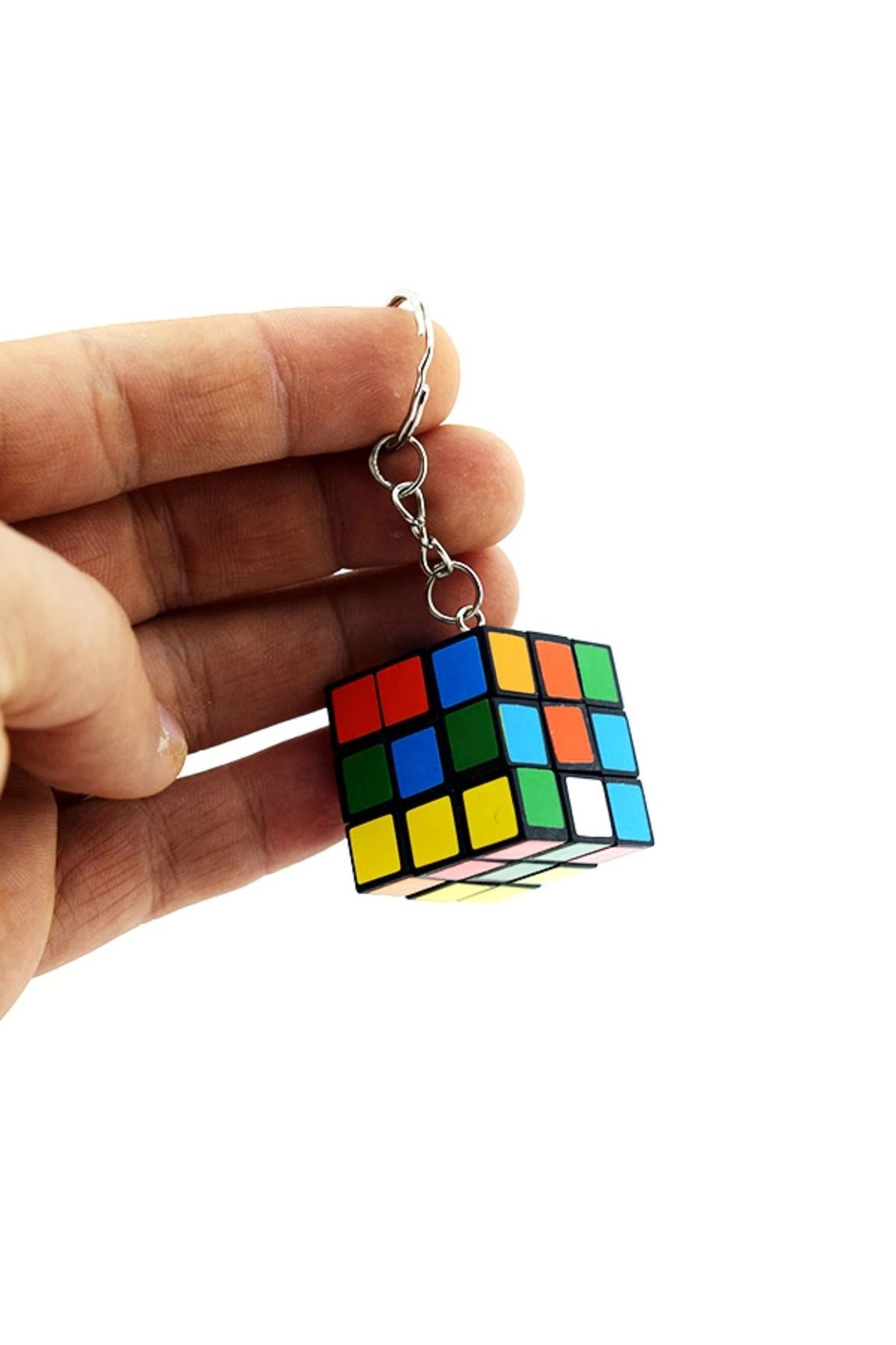 melfxxl eticaret Nostaljik Zeka Küpü Sihirli Mini Rubik Anahtarlık
