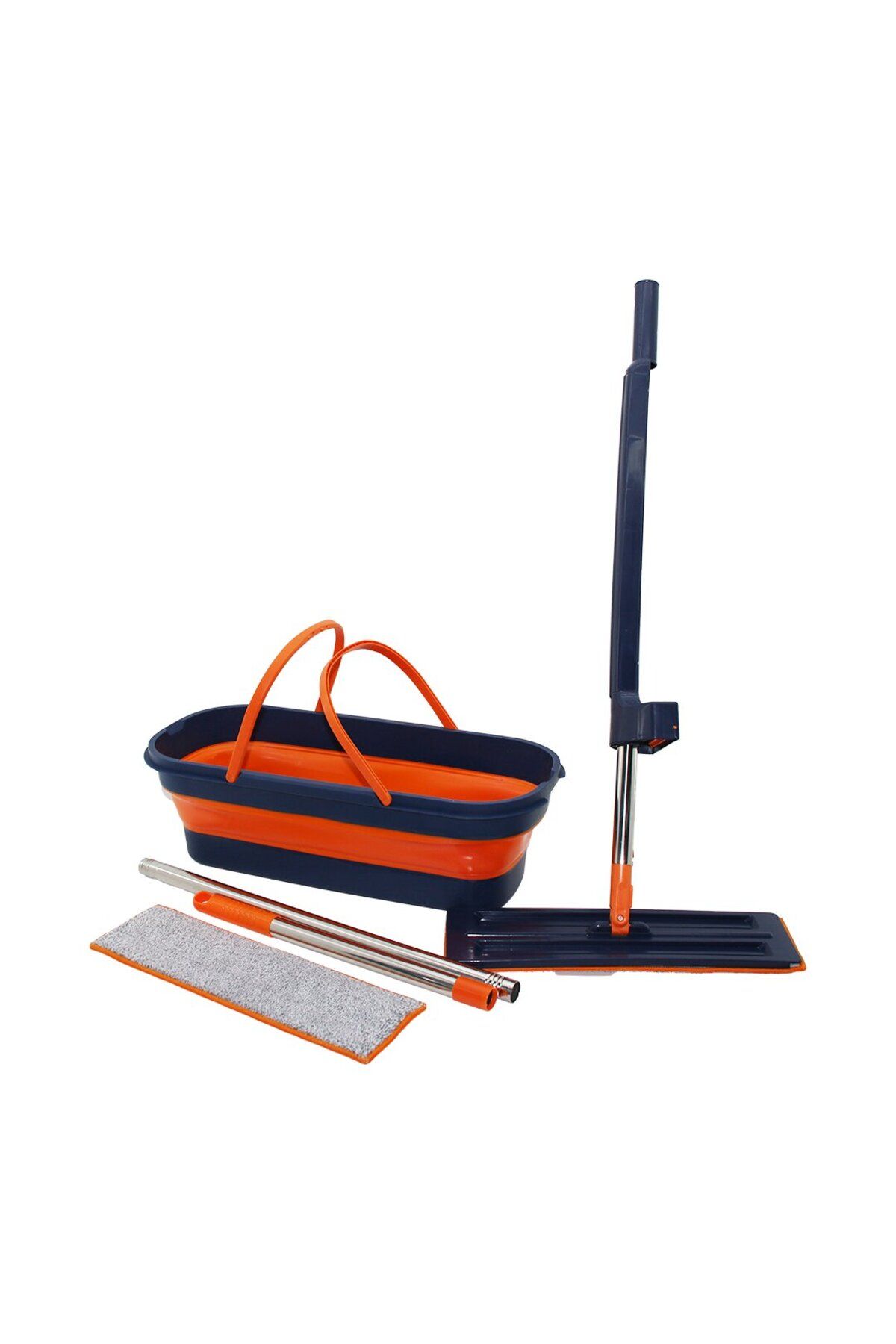 STOREMAX buxystorem KENDİNDEN SIKMALI KATLANIR- TEKERLİ KOVALI MOP SETİ YEDEK BEZLİ360° BAŞLIK=11.5X41C