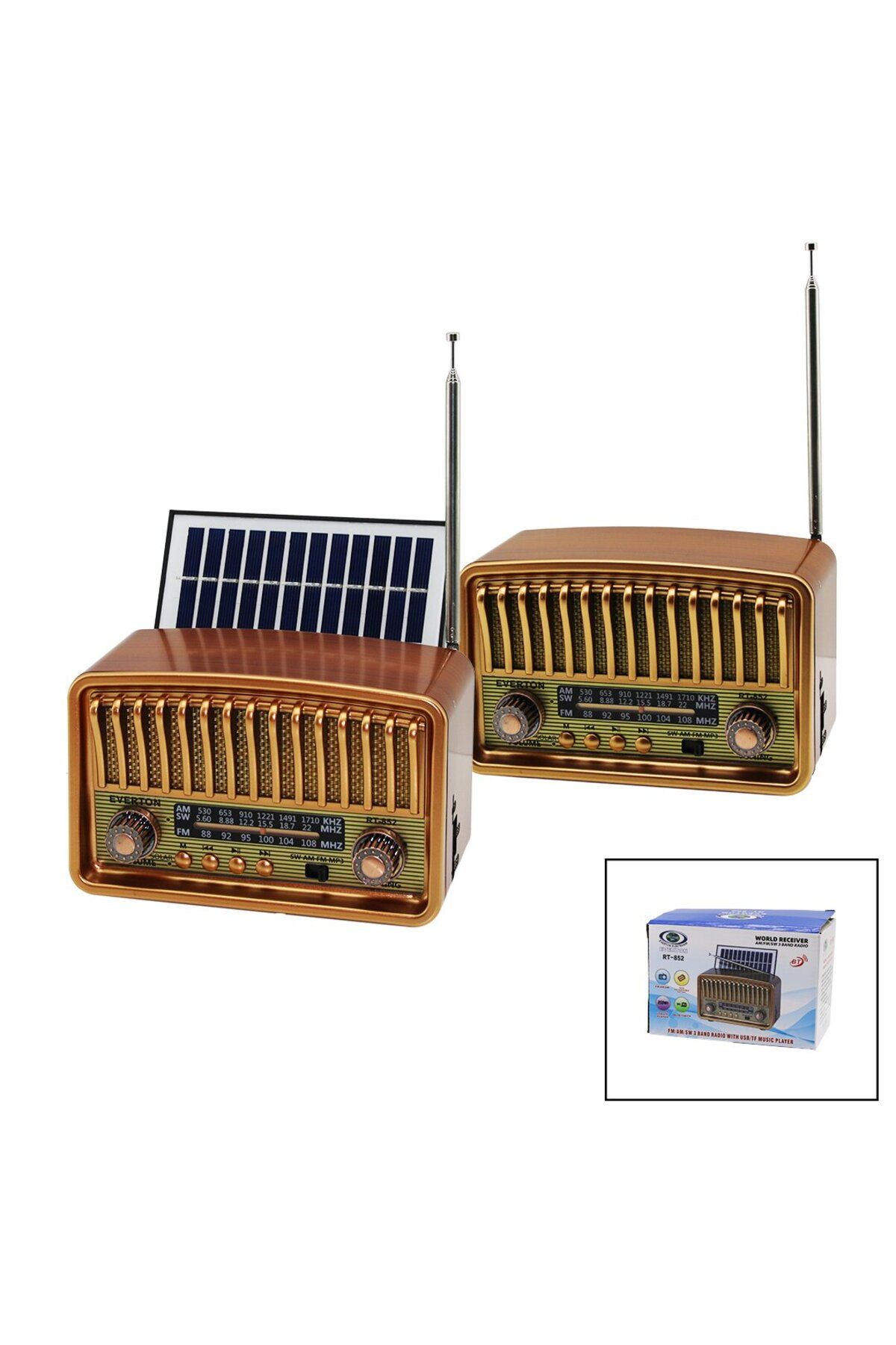 STOREMAX htpshopmx BT SOLAR PANELLİ - USB ŞARJLI BLUETOOTH - WİFİ İBRELİ FM RAMP3 USB - TF PLAYER 4V