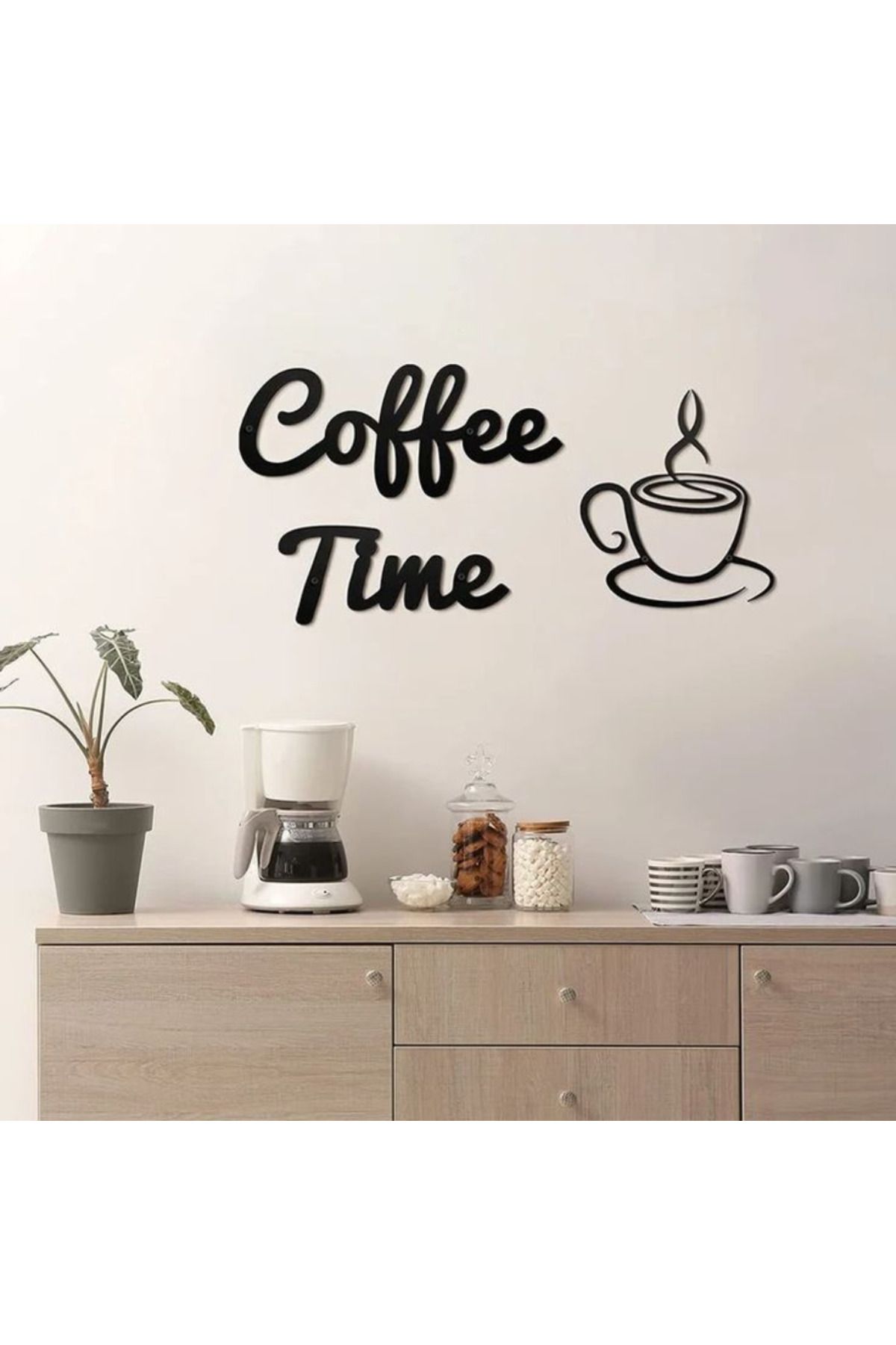 HASODİ Duvar Dekorasyon Ürünü Lazer Kesim Ahşap COFFEE TIME