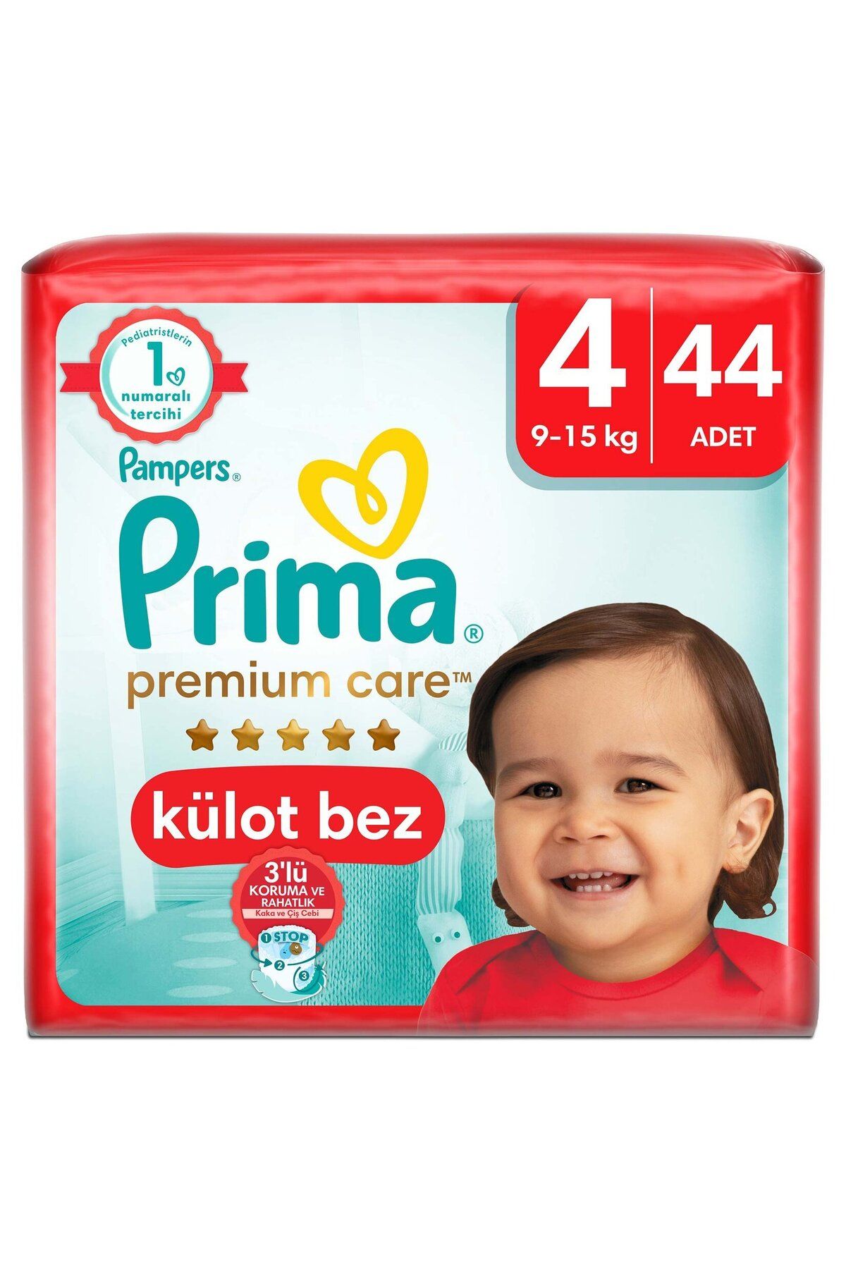 Prima Külot Bebek Bezi Premium Care 4 Numara 44'lü 9-15 kg