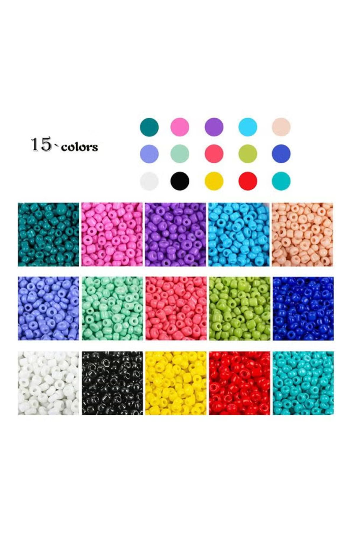 fulina-1500-Piece Jewelry Making Glass Beads Set,for Letter Beads and Plastic Apparatus 2