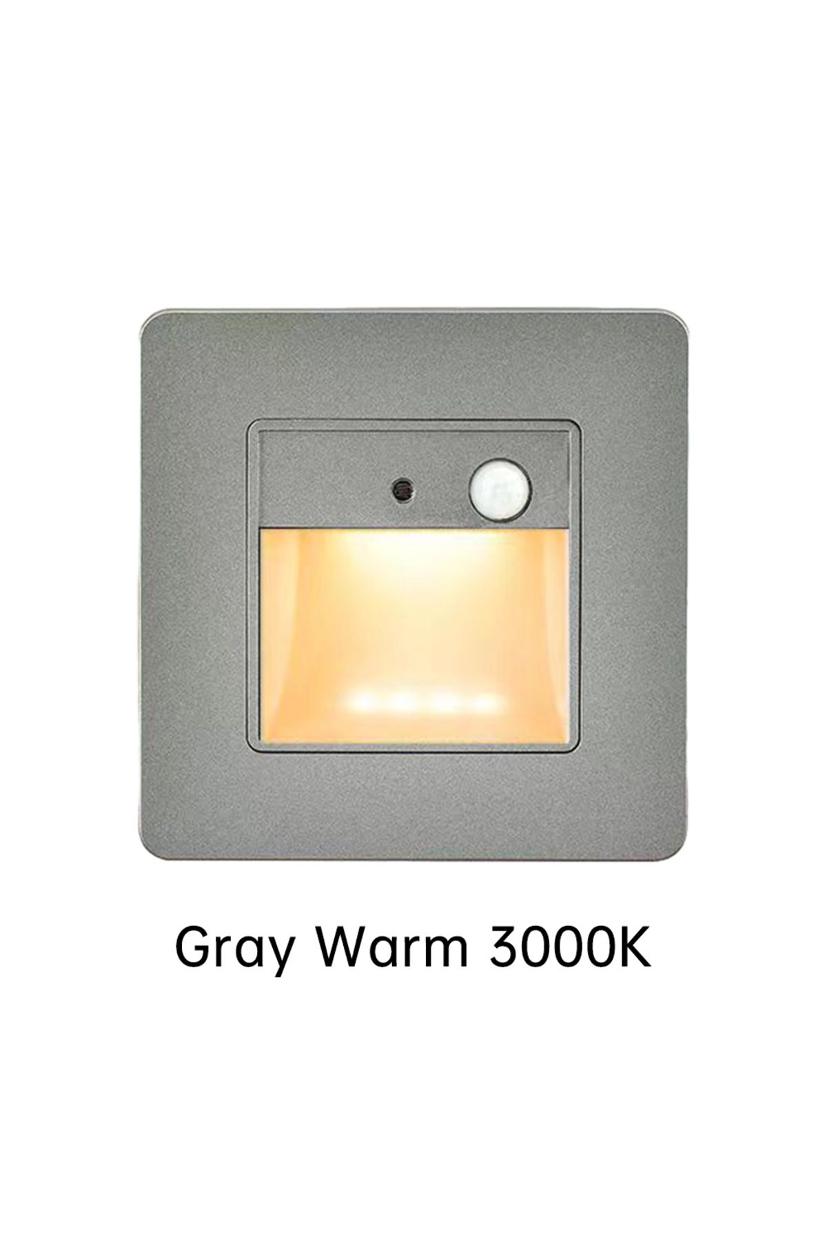 Ligghig-Gray Style B PIR Motion Detector Sensor Led Stair Light Infrared Human Body Induction Lamp Recessed 1