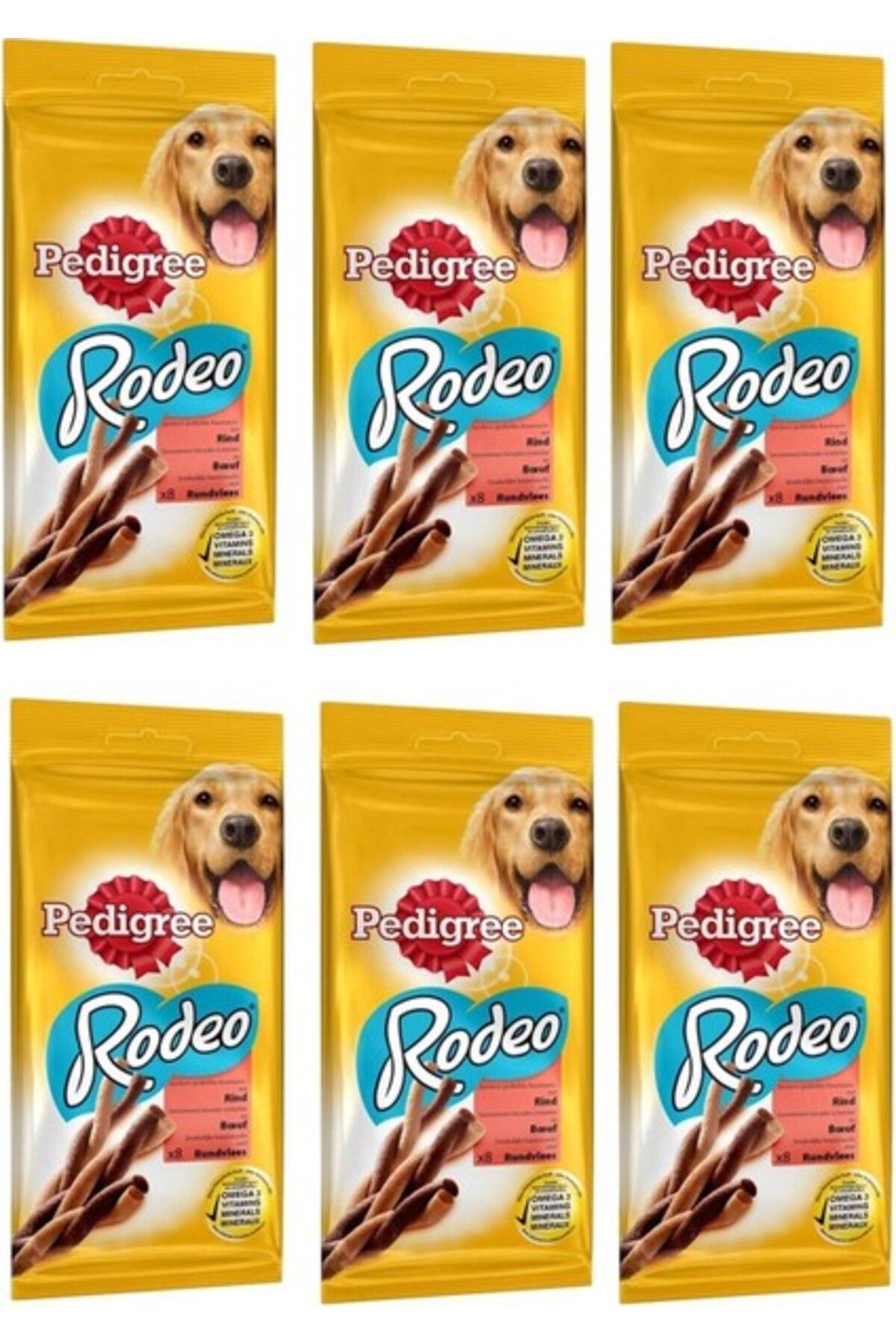 Pedigree Rodeo Biftekli Köpek Ödülü 70 gr (6 Adet)