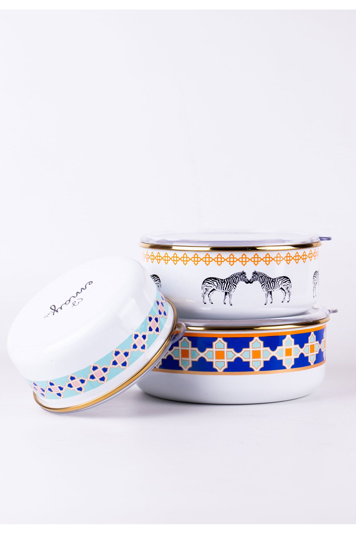 EMAYlab-Jaolu Enamel Storage Container Set (Can Be Used in Cookers) 4