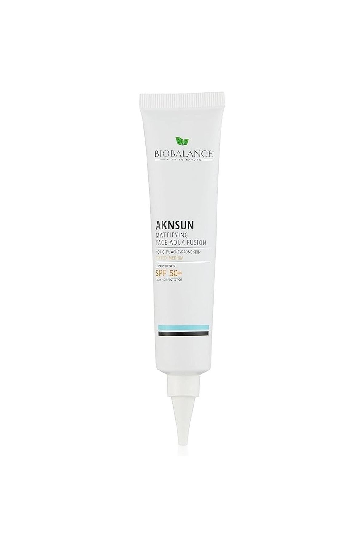 Biobalance-Bio Balance Aknsun Mattifying Face Aqua Fusion, Tinted Medium - 50 SPF, 40 Ml 2