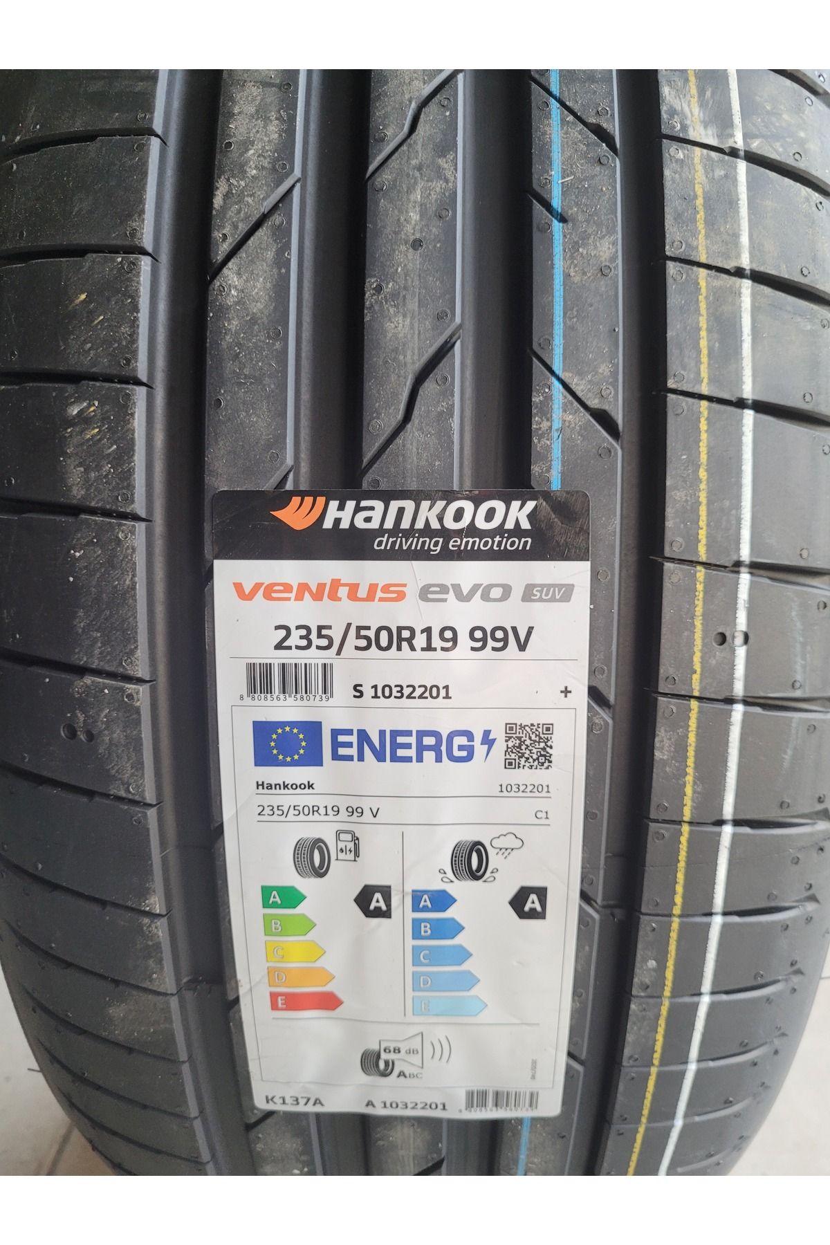 Hankook 235/50R19 Ventus Evo SUV K137A 99V Set Olarak (4 ADET) A-A Seri 69 Decibel 2025 Üretim*