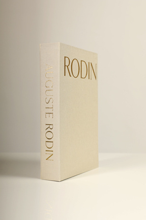 irayhomedecor Kumaş Kaplı Rodin Bej Gold Dekoratif Kitap Kutu