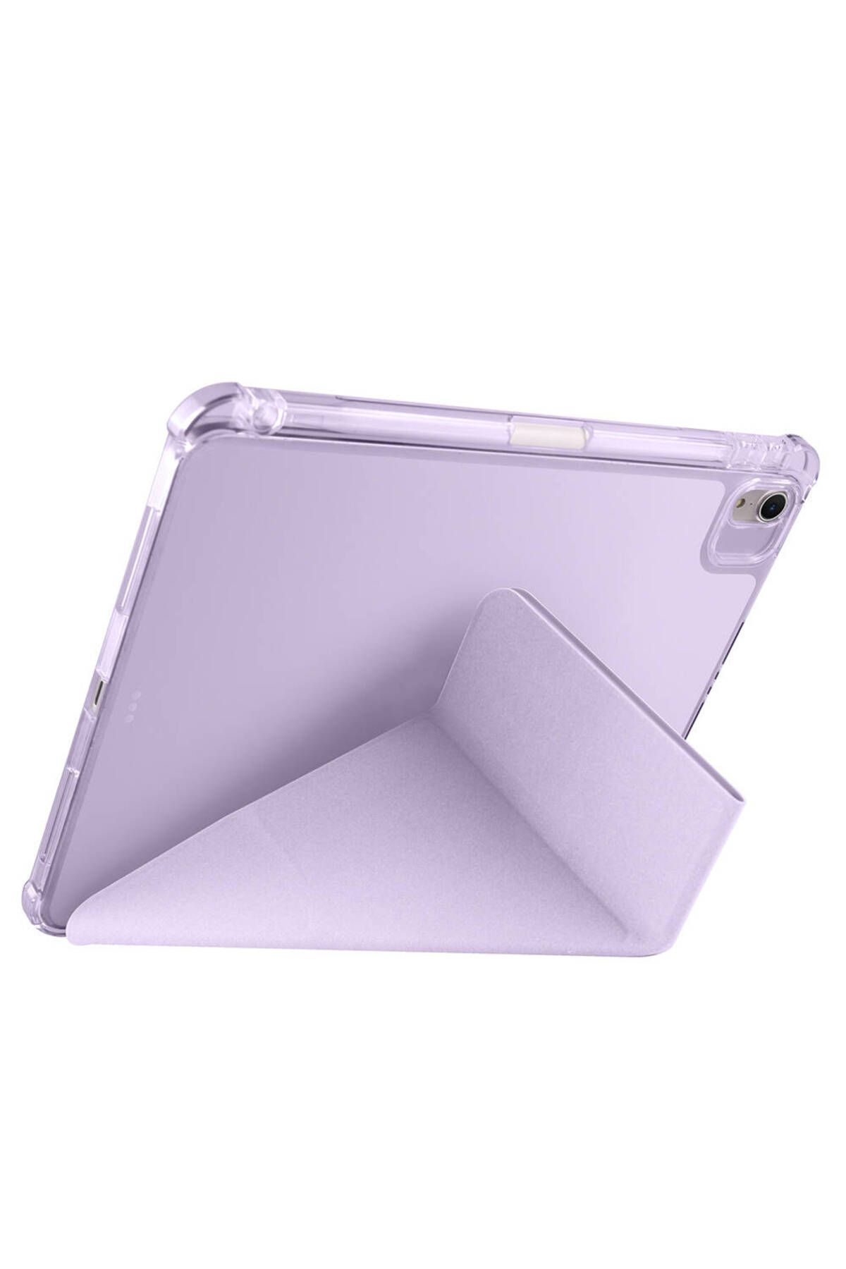 Alan Tech-iPad Air 11 2025 M3 Case Zore Tri Folding Stand Case with Pen Compartment - Navy Blue 5
