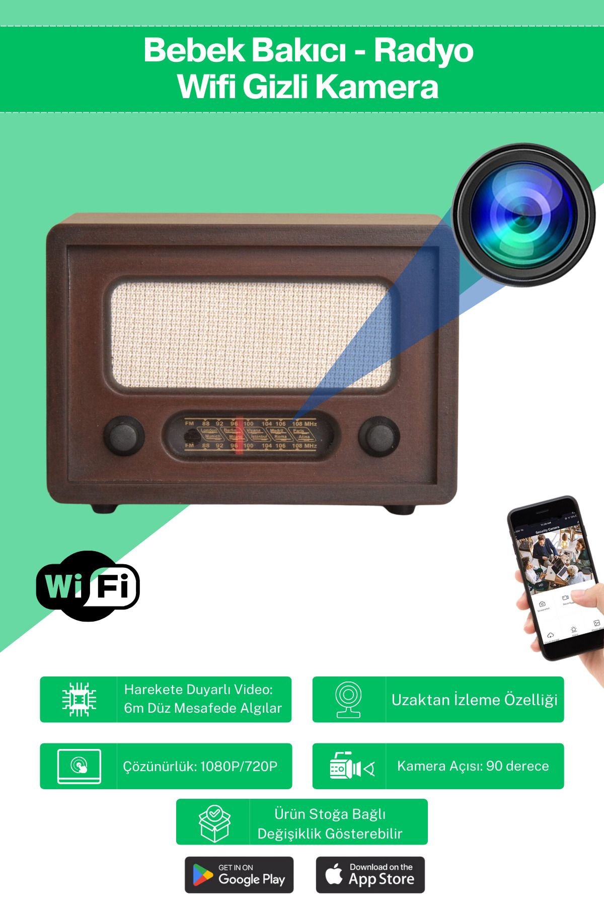 Viontra Tech Radyo Wifi Gizli Kamera - Bebek Bakıcı