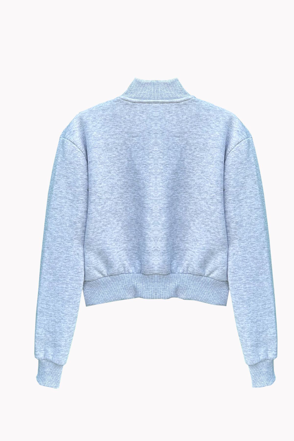 VAGGON-Women's Grimelange Çtı Çhti Crop Jacket with Closure and Ribbon Inside 5