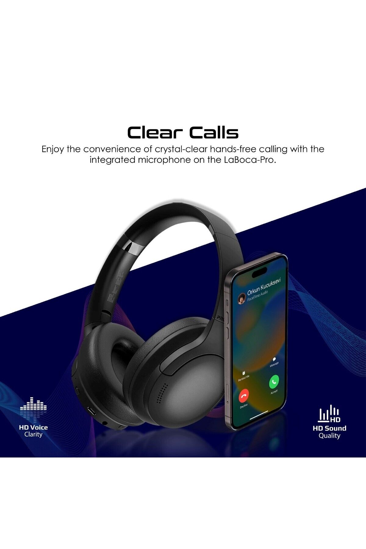 Promate-Wireless Headphones, Hi-fidelity Over-ear Wired/wireless Bluetooth V5.3 Headset With Microph 4