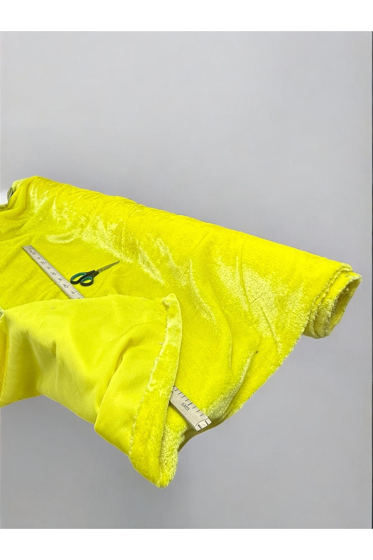 PLUSH STUDIO-Zp-lutur- Shedding Proof 500 gr Imported Yellow Plush Fabric 100x150 Cm Home Textile, Textile 3