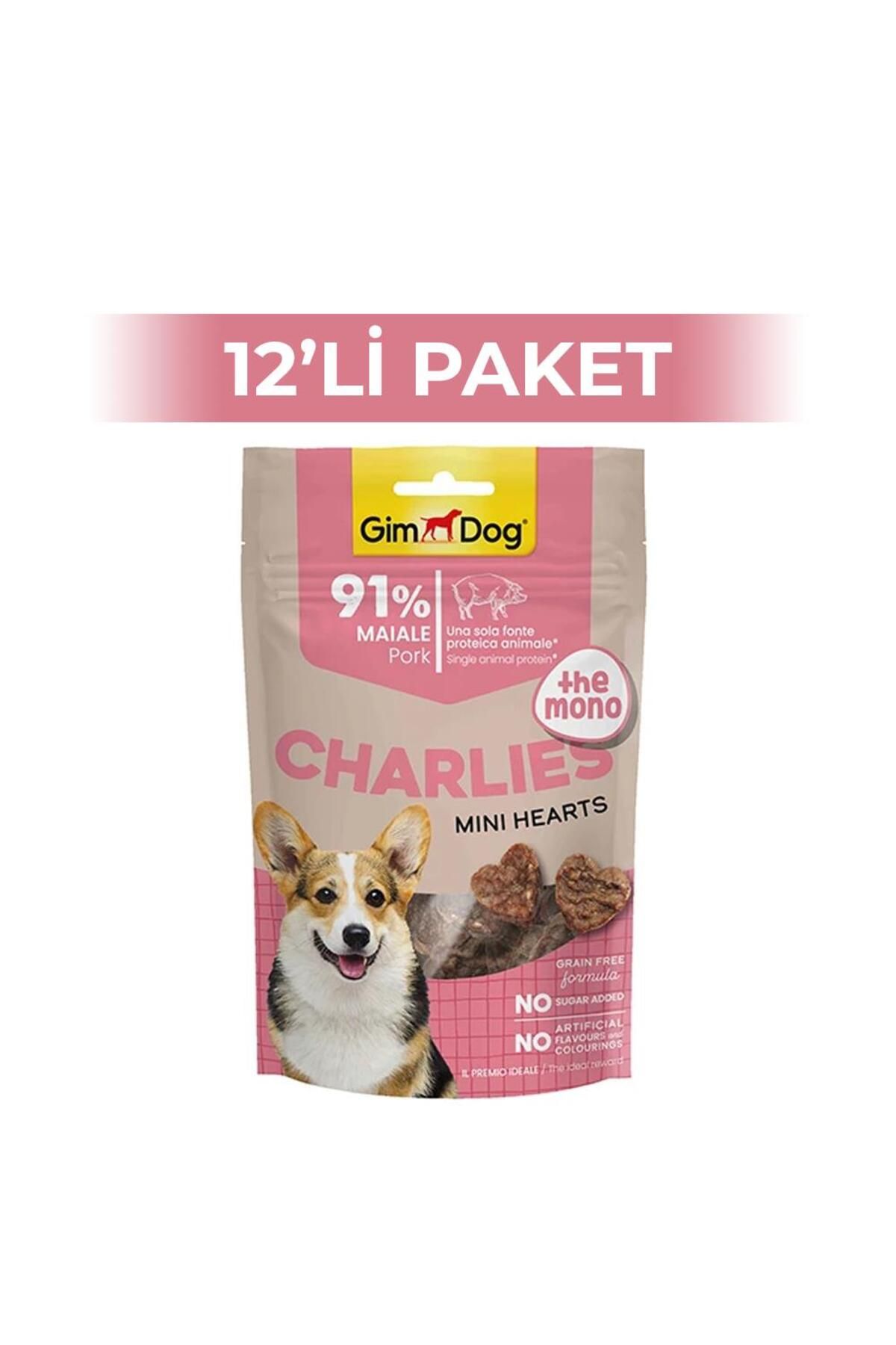 Gimdog Charlies Domuz Etli Tahılsız ve Şekersiz Köpek Ödül Maması 70 gr 12 Adet