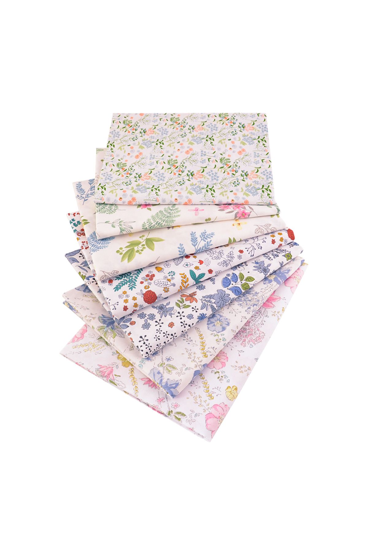 Choice-25cm x 20cm XWBZ-7pcs -604 7-8 Pieces 9.8"X 7.87" (25cm X 20cm) Floral Printed Cotton Fabric Bundle 1