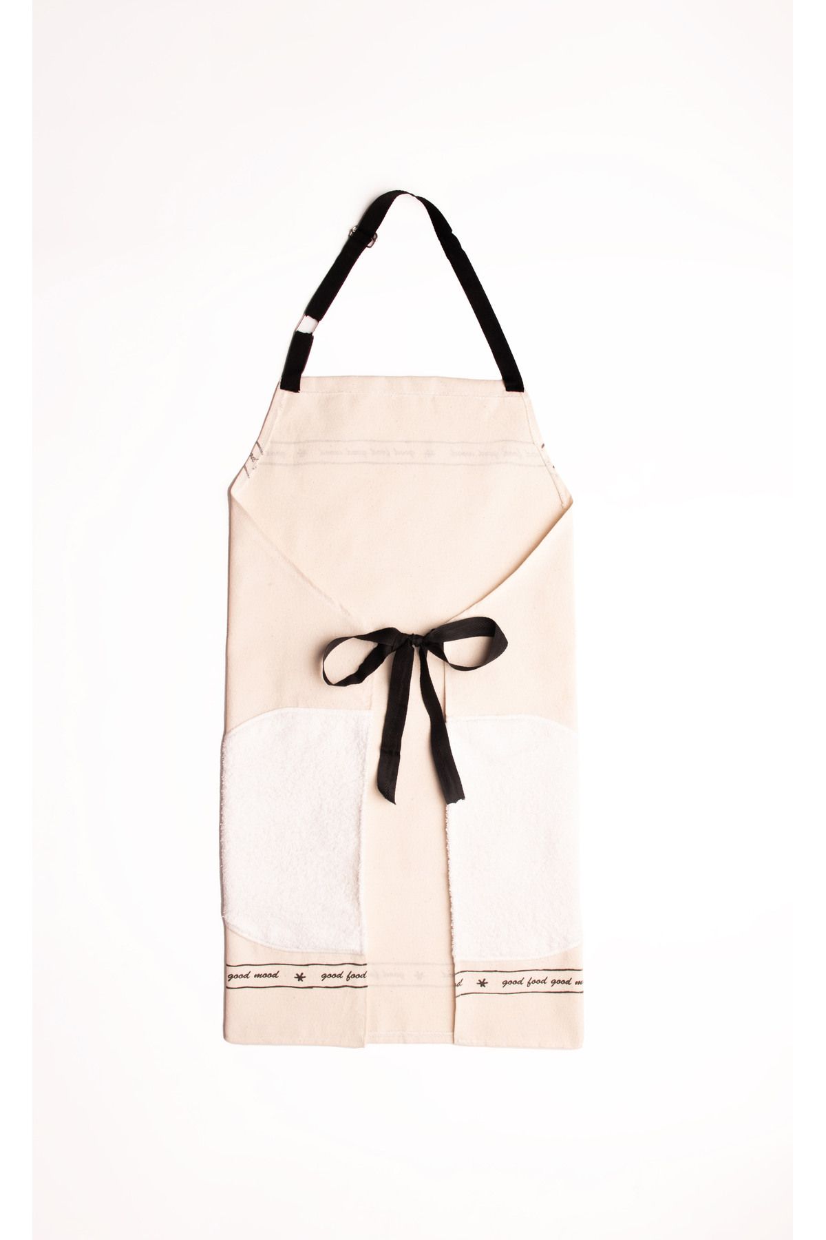 EMAYlab-Mood Patterned Kitchen Apron and Holder Set (with Self-Towel-Adjustable Strap) 3
