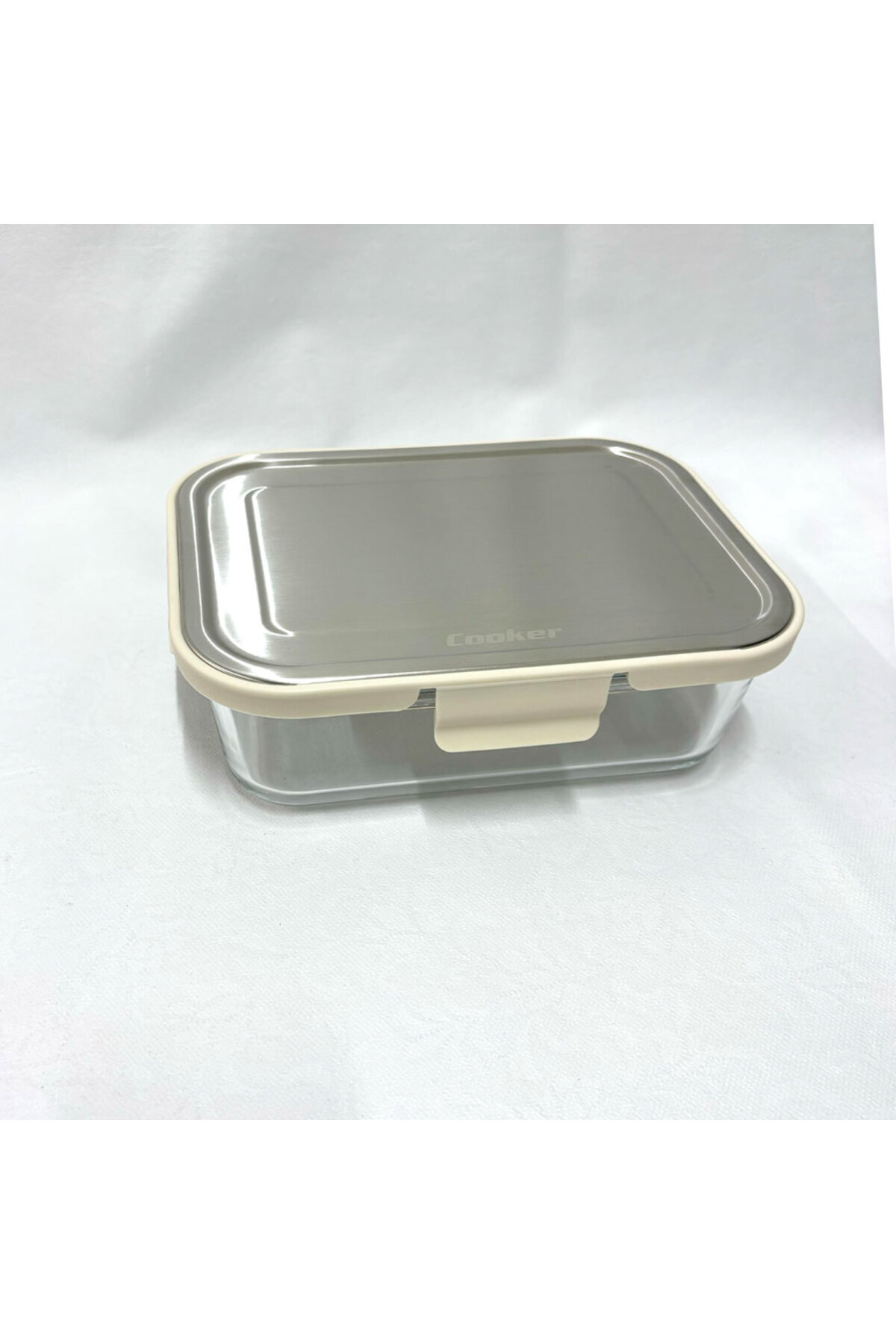Cooker-Glass Storage Container - 1500 ml Cream (Ckr3489) 1