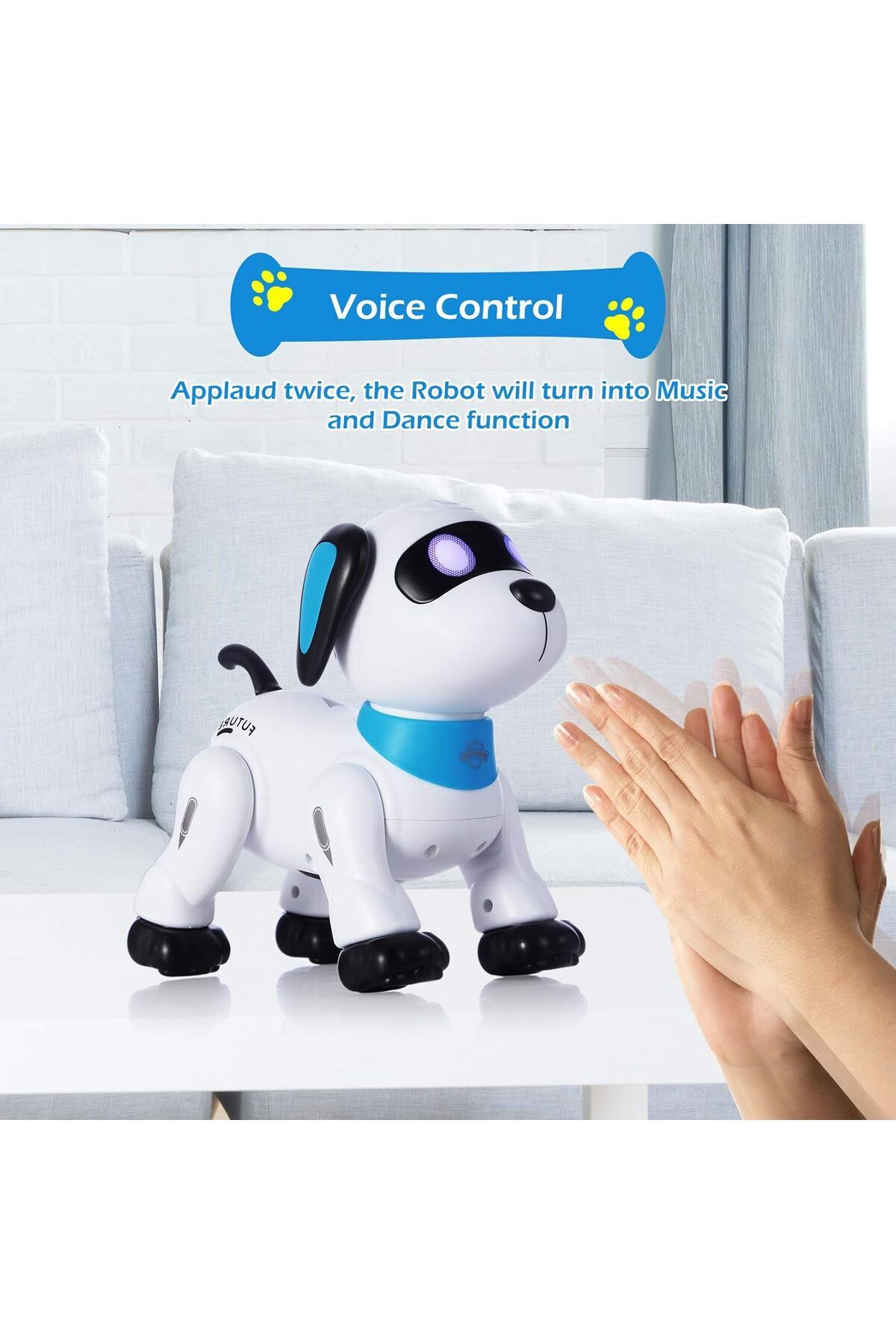 AWH-RC Robot Dog Toy, Programmable Dancing Robot with LED Eyes, Interactive Pet for Kids 5