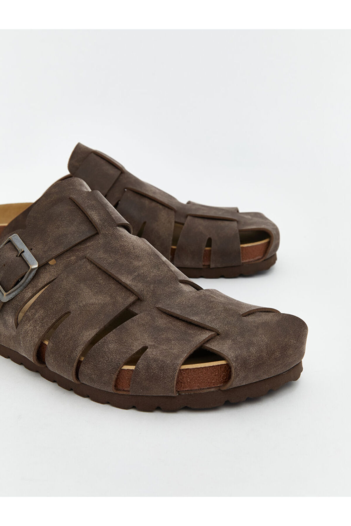 LC Waikiki-Ανδρικές παντόφλες LCW Suede Look 3