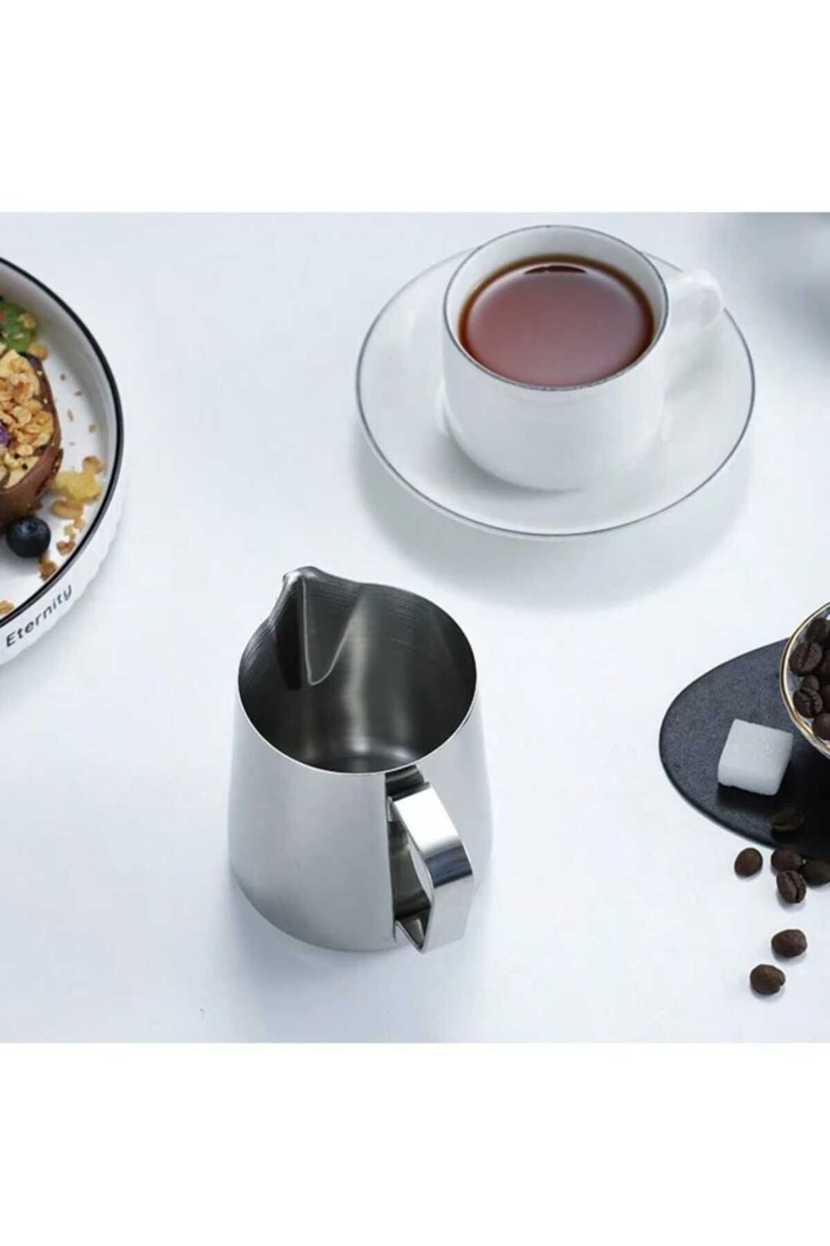 Generic-Stainless Steel Milk Frothing Pitcher for Espresso and Latte Steam 600ml 5