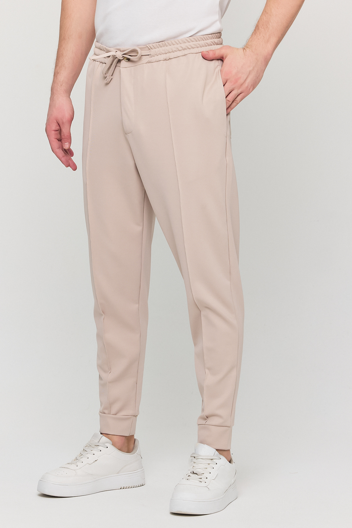 Erkek Slim Fİt Beli Lastikli İpli Fermuarlı Likralı Rahat  Jogger Pantolon