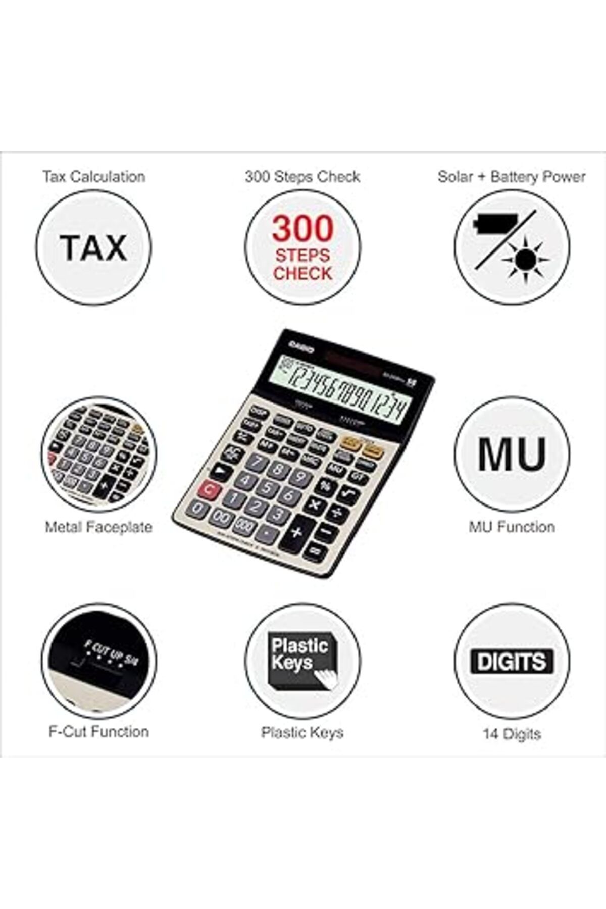 Casio-Casio [DJ 240D Plus] 14-Digit Practical Calculator 2