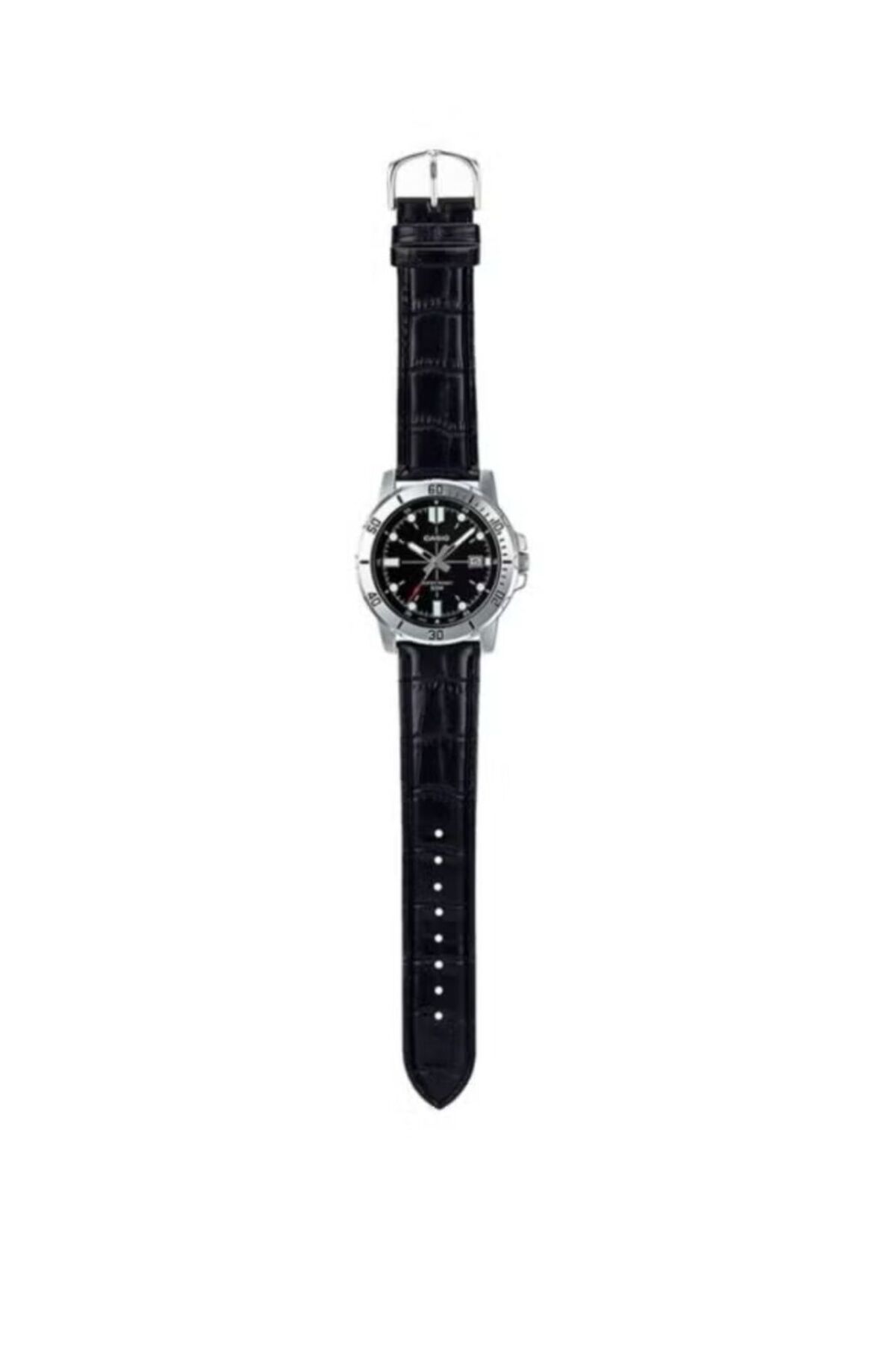 Casio-Casio Men's Analog-Digital Leather Strap Watch MTP-VD01L-1EVUDF - 45 mm - Black 3