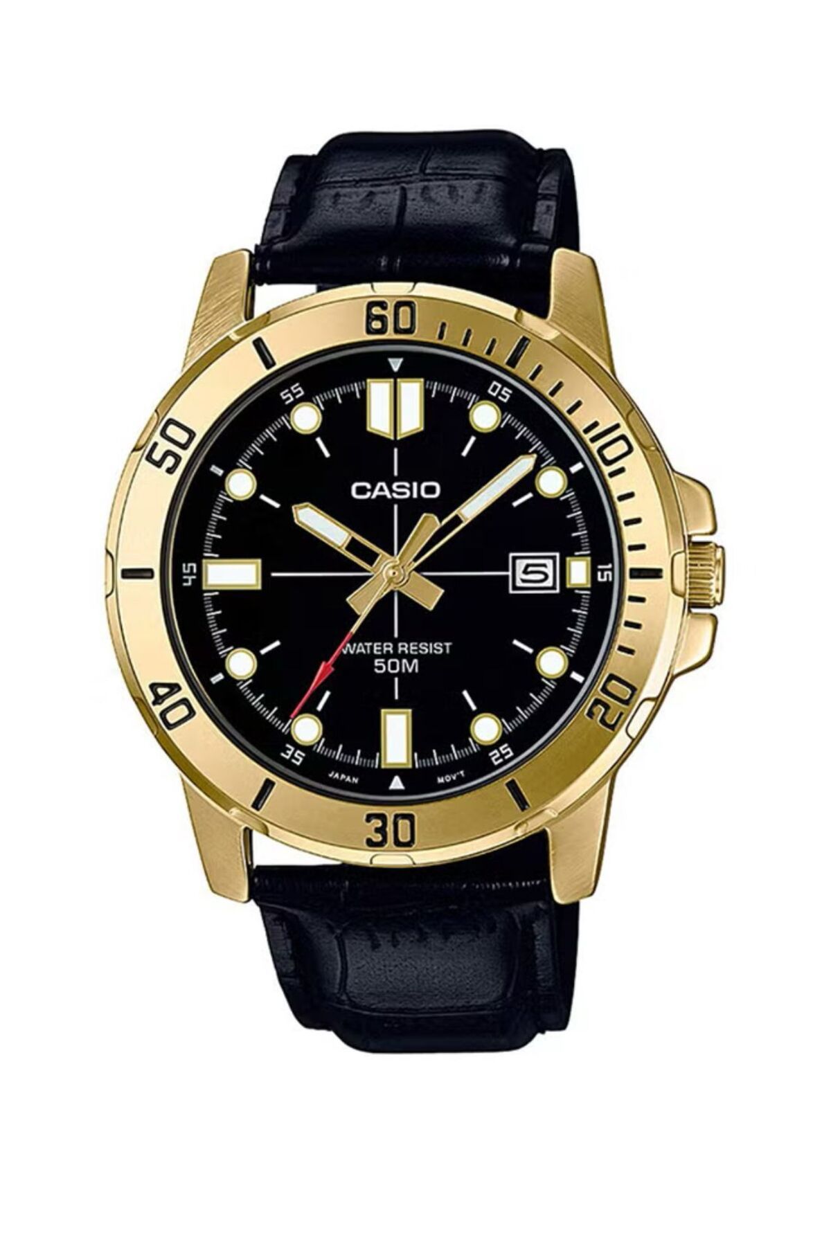 Casio-Casio Men's Water Resistant Analog Watch MTP-VD01GL-1EVUDF - Black 1