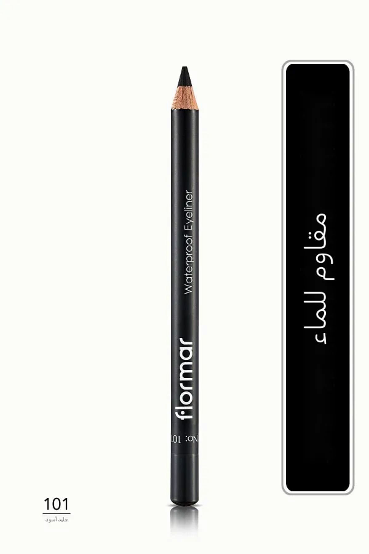 Flormar-كحل فلورمار المقاوم للماء بلمسة نهائية غير لامعة (أسود) - كحل مقاوم للماء - 101 أسود ثلجي 1