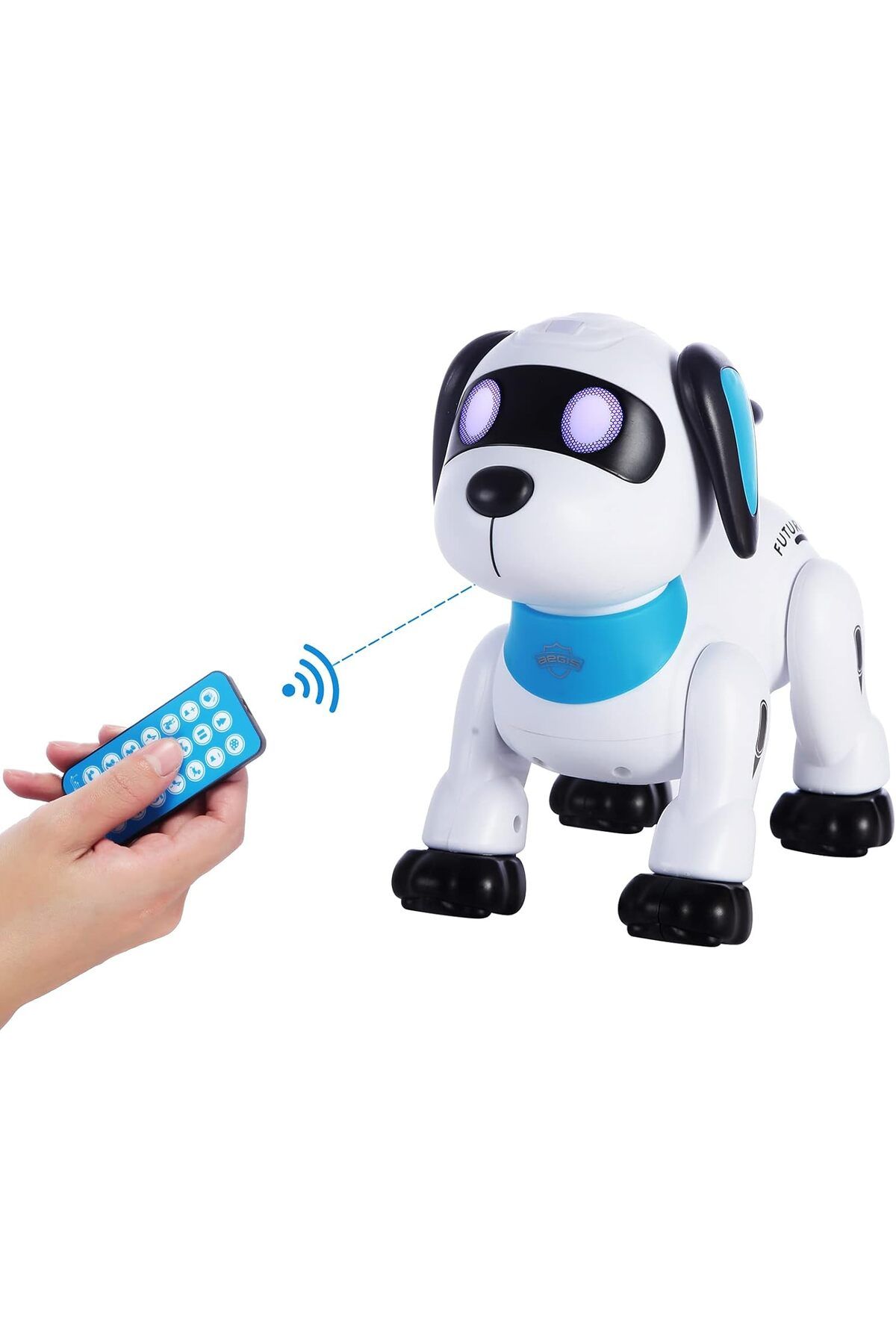 AWH-RC Robot Dog Toy, Programmable Dancing Robot with LED Eyes, Interactive Pet for Kids 7