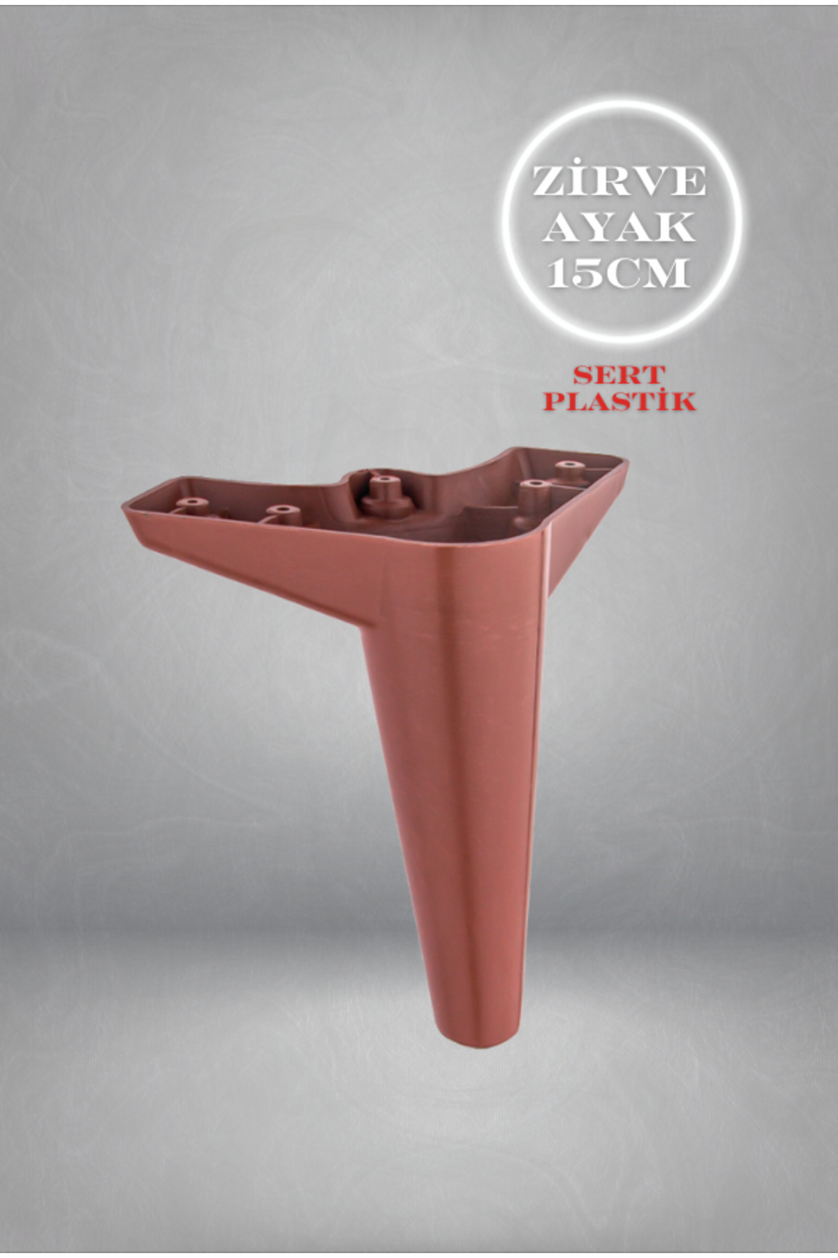 ALPAKS Zirve Plastik Ayak15cm Kahve Mobilya Koltuk Masa Baza Dolap Ayağı Ayakları – Dayanıklı Şık Tasarım