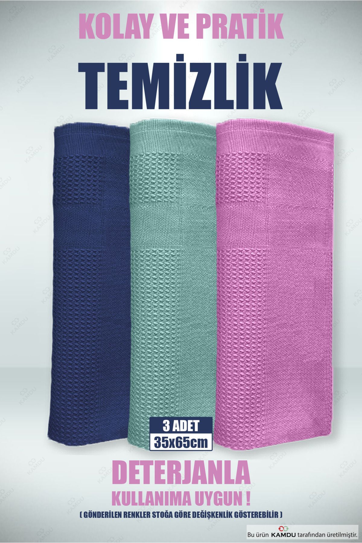 Embays 3 Adet 35x65cm Büyük Boy Sihirli Bez, Mikrofiber Bez, İz Bırakmaz Bez, Fenomen Bez