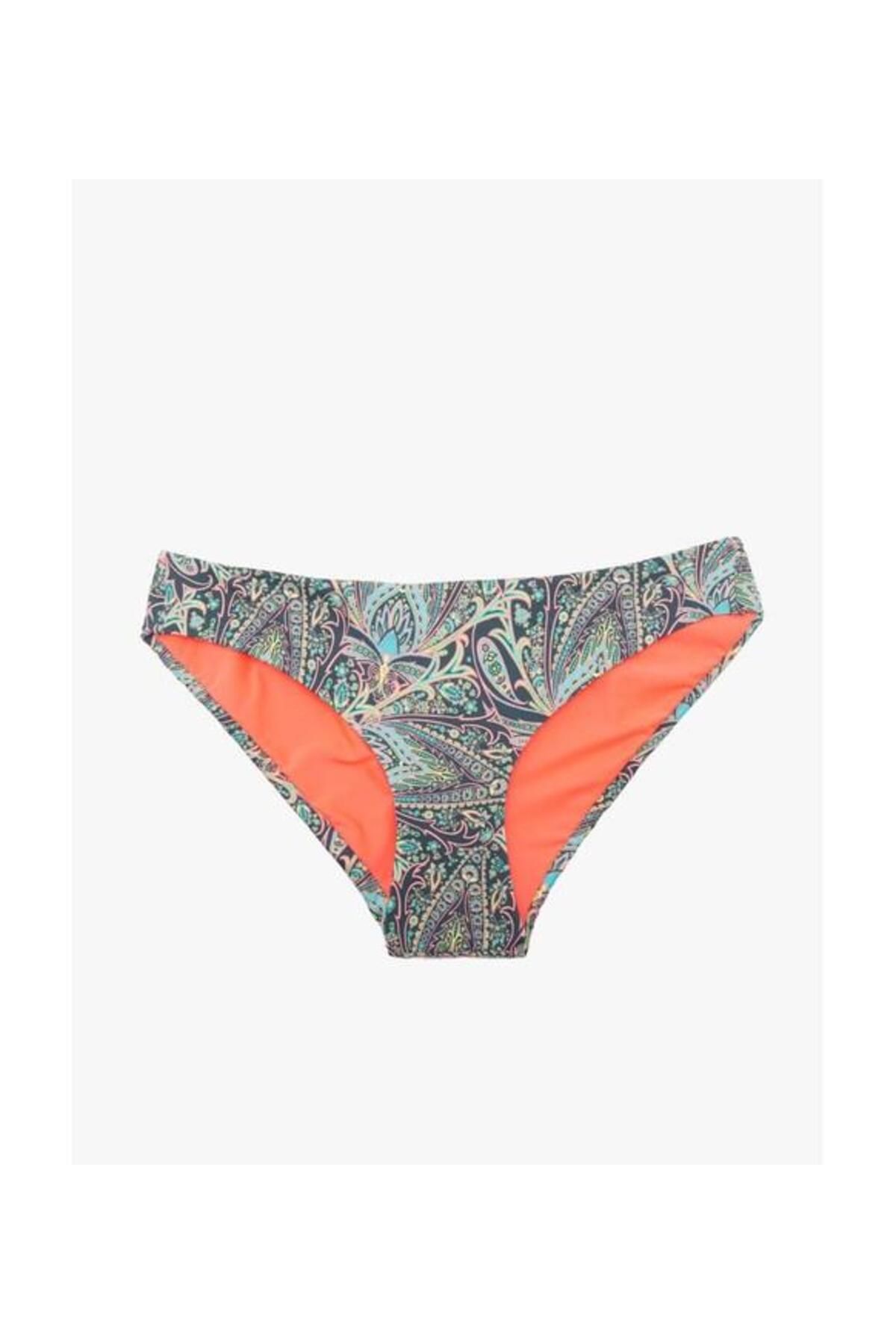 DEEP BEACH-Shawl Patterned Colorful Lined Bikini Bottom Db200507ba 4