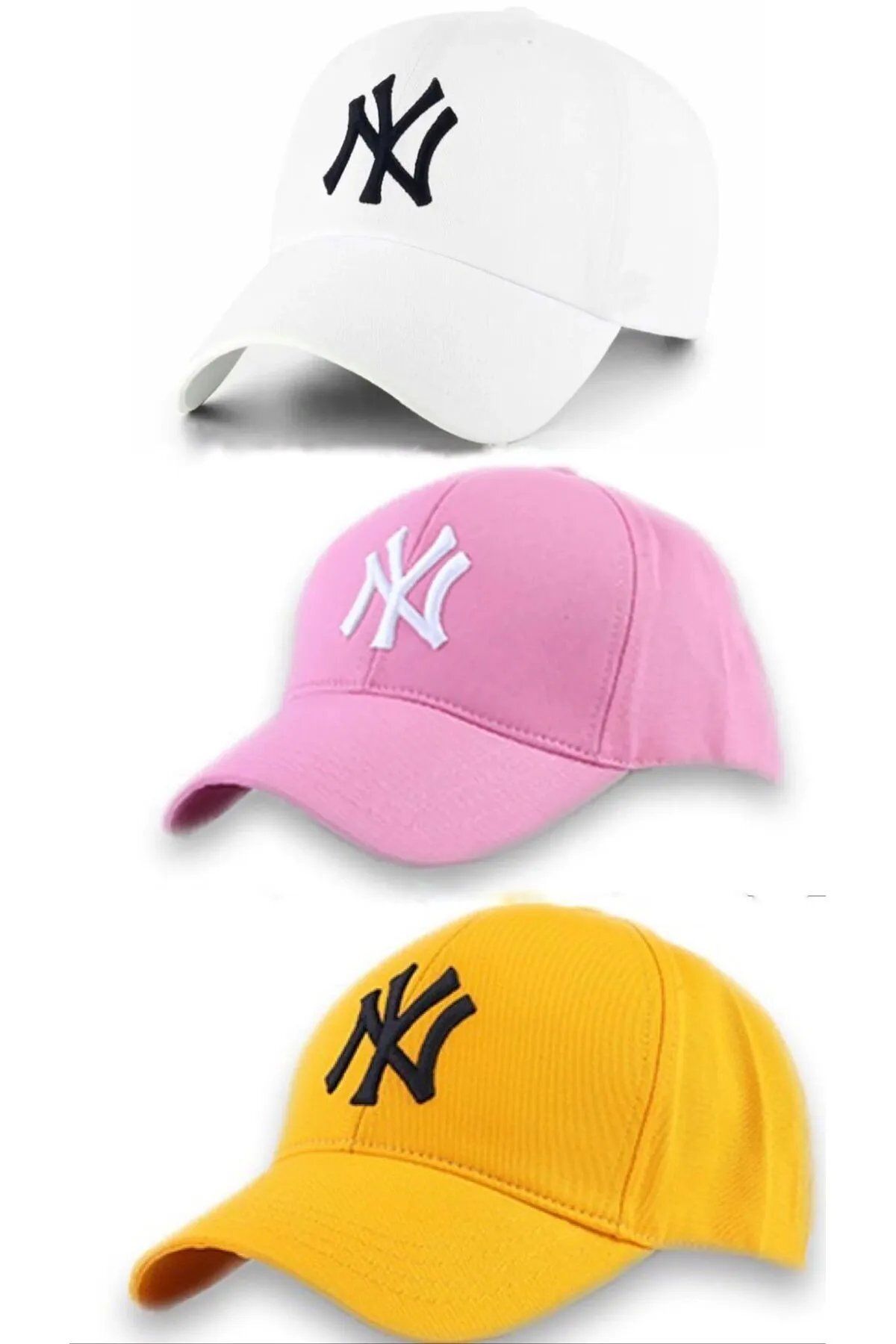 w white stars sports & wear Αθλητικό Καπέλο Unisex Σετ 3 Τεμαχίων, Velcro Back, Ρυθμιζόμενο Καπέλο für Adult Unisex - Standard