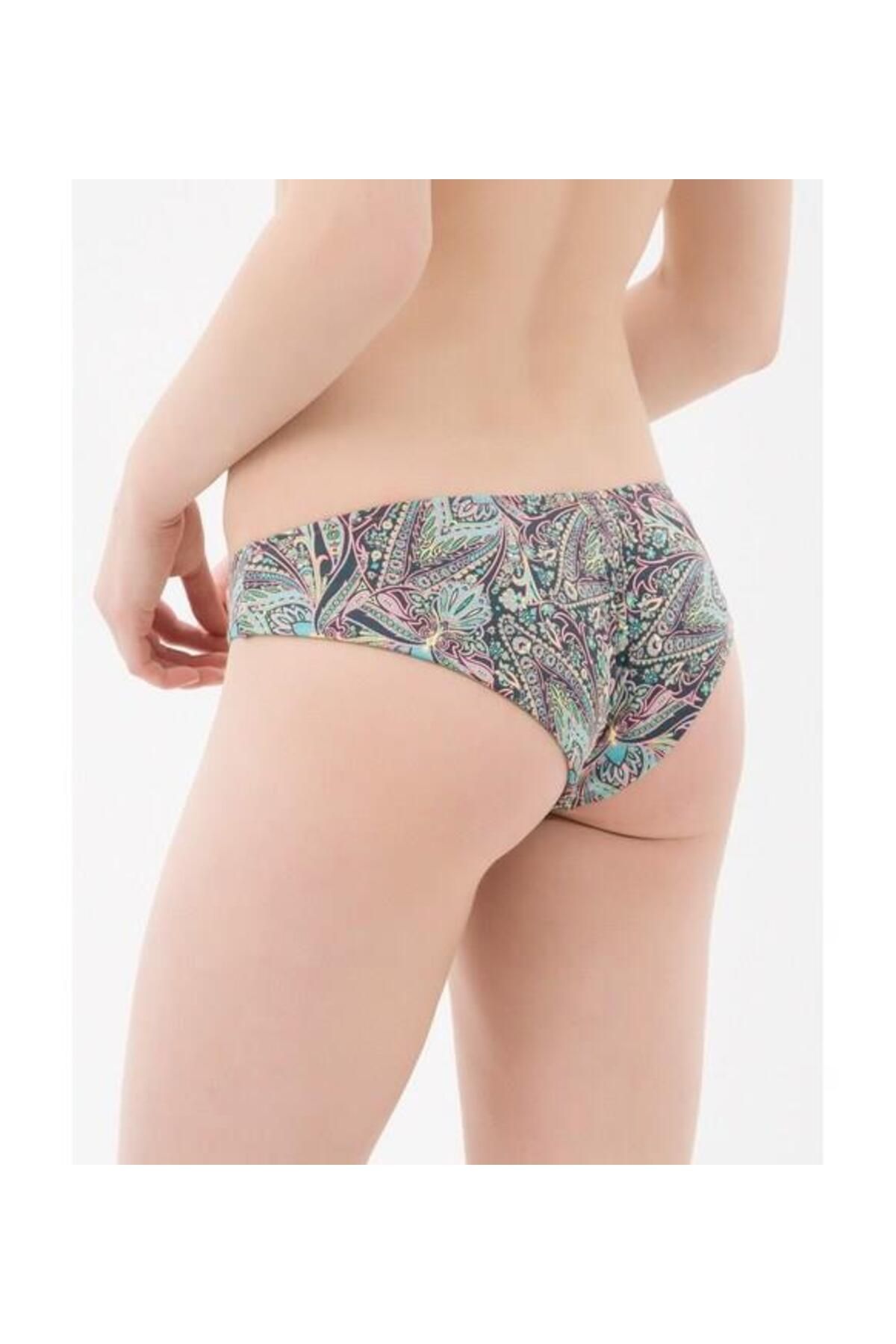 DEEP BEACH-Shawl Patterned Colorful Lined Bikini Bottom Db200507ba 3