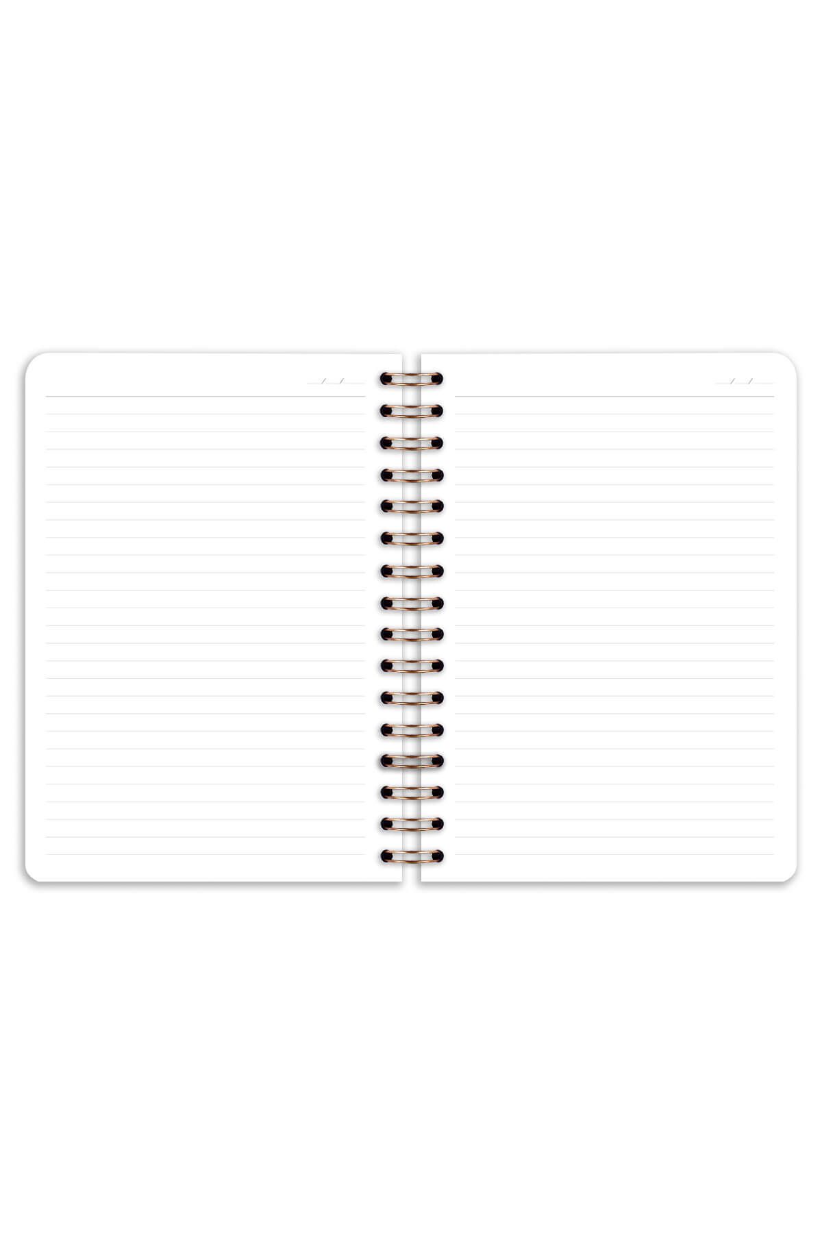 Matt Notebook-B5 17x24 سم دفتر ملاحظات مخطط حلزوني مرن غير مؤرخ بفيونكة الكرز 8