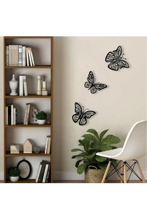 shop Kelebek Duvar Dekorasyonu | 3 Adet Şık Kelebek