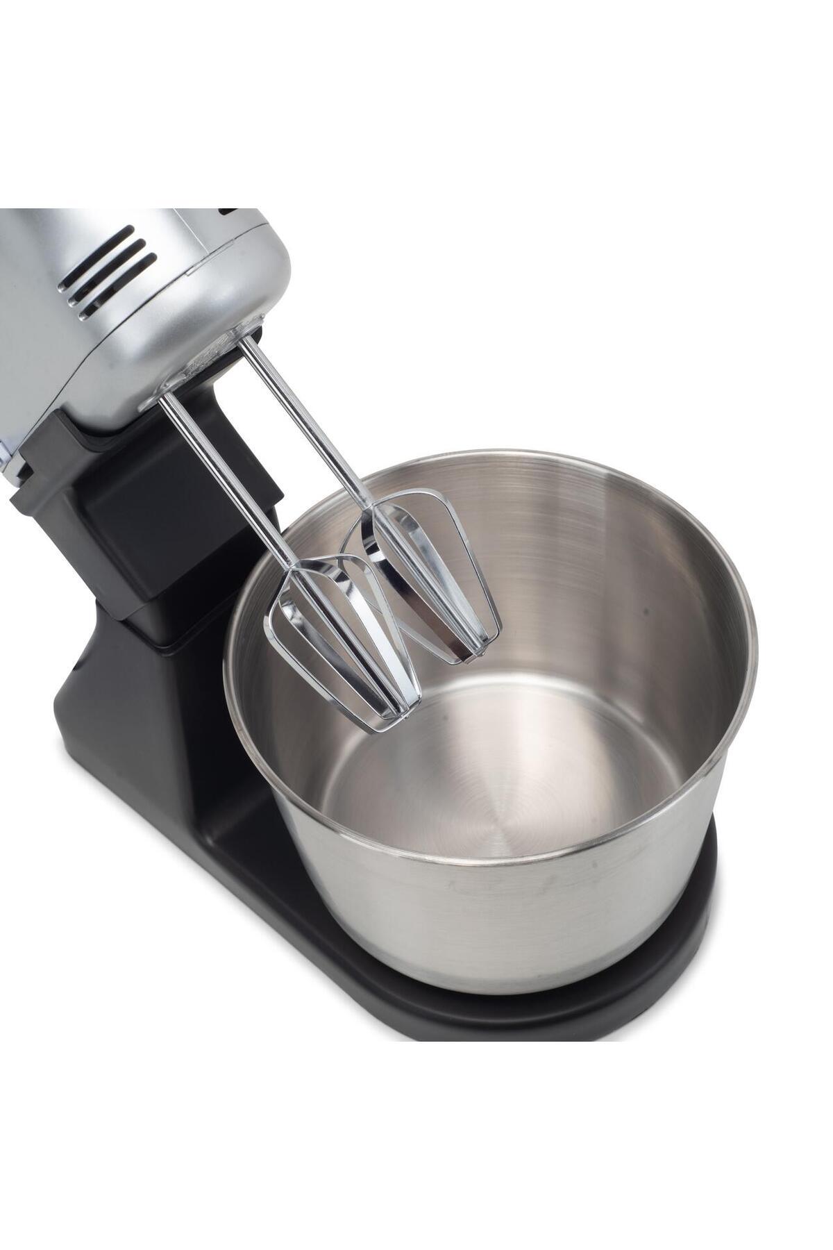 Hausberg-Mixer Cu Bol HB-3551NG, 7 viteze, putere 250W, BOL DIN INOX DE 2L, Negru 5