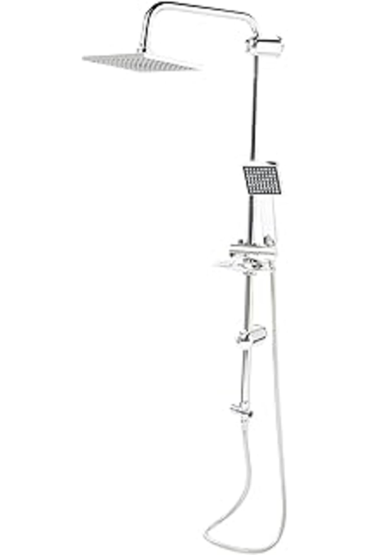 Hepta Collection Zemus Zms-Rbt-05 Robot Yağmurlama Tepe Duş Seti Başlığı, Siyah