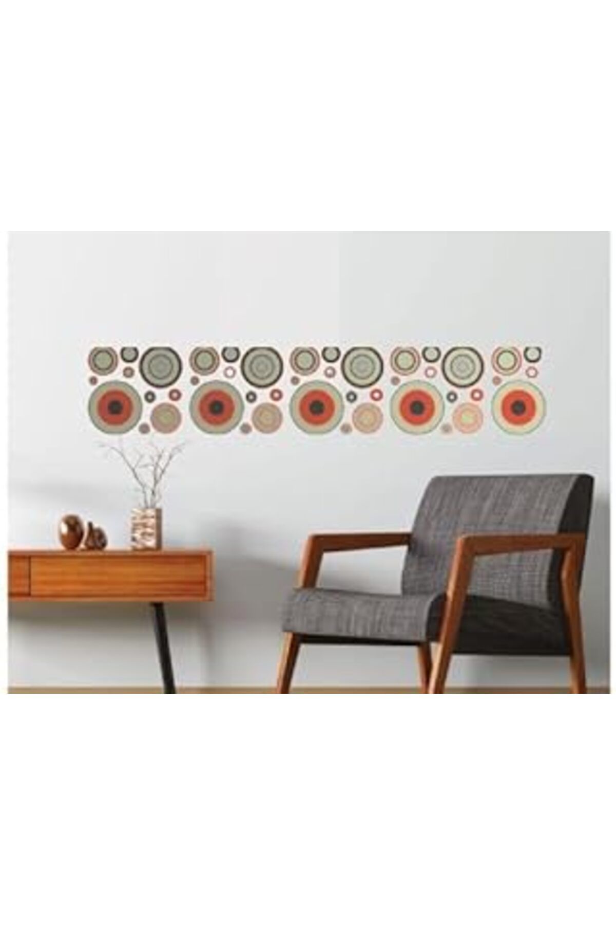 robotrend Bosphorus Homi Duvar Süsü (Sticker) 2 Adet Geometrik Halkali Pvc 48X33X0,5Cm