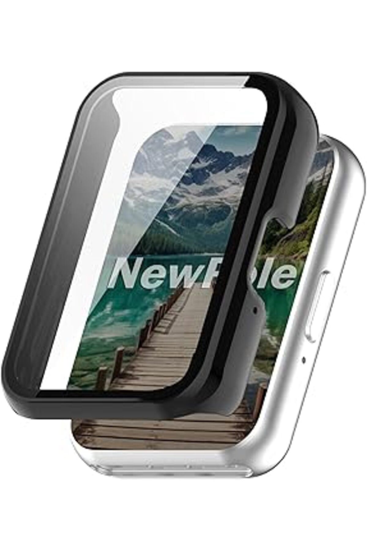 Mu Art Ahşap Newpole Galaxy Fit 3 Için Ekran Koruyucu Kırılmaz Cam Ve Tam Kaplayan Watch Kasa Koruyucu Kılıf Yü