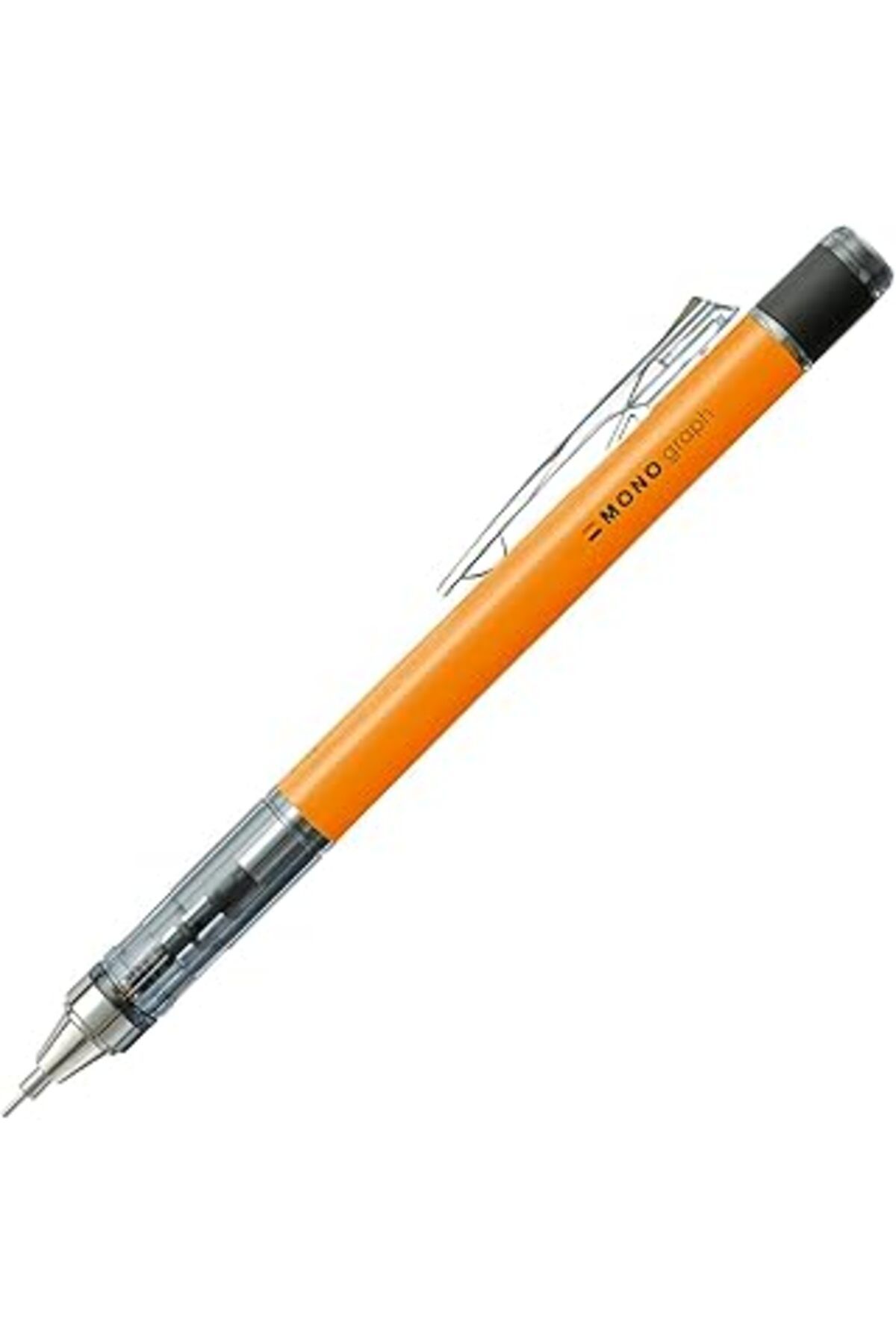 Mu Art Ahşap Tombow Mono Graph Neon M.Kurşun Kalem, 0,5Mm Blisterli(1Adet),Neon Turuncu