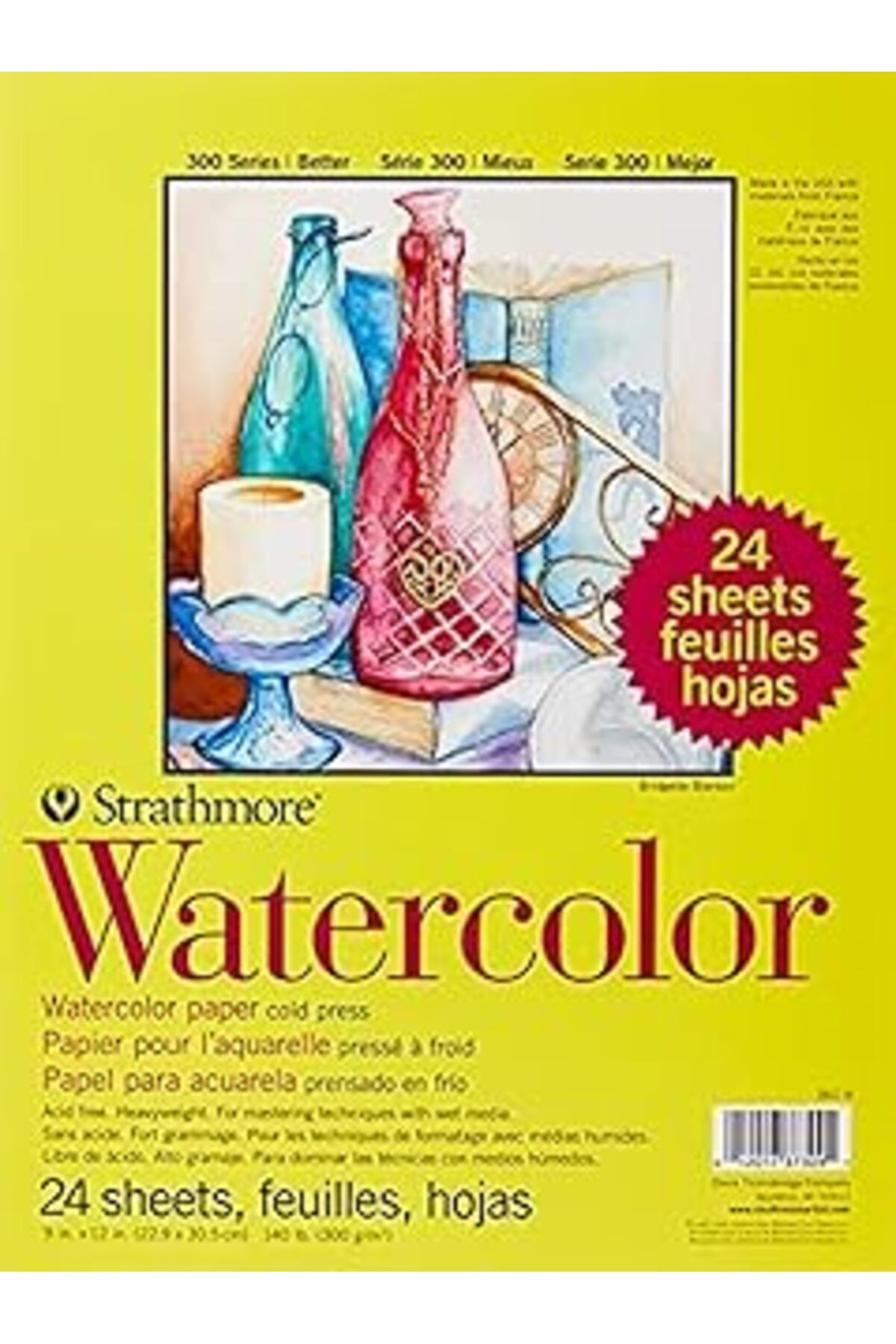 ebadi Duvar Resmi Kağıt Strathmore Watercolor Pad 9 Inç X 12 Inç, 24 Yaprak