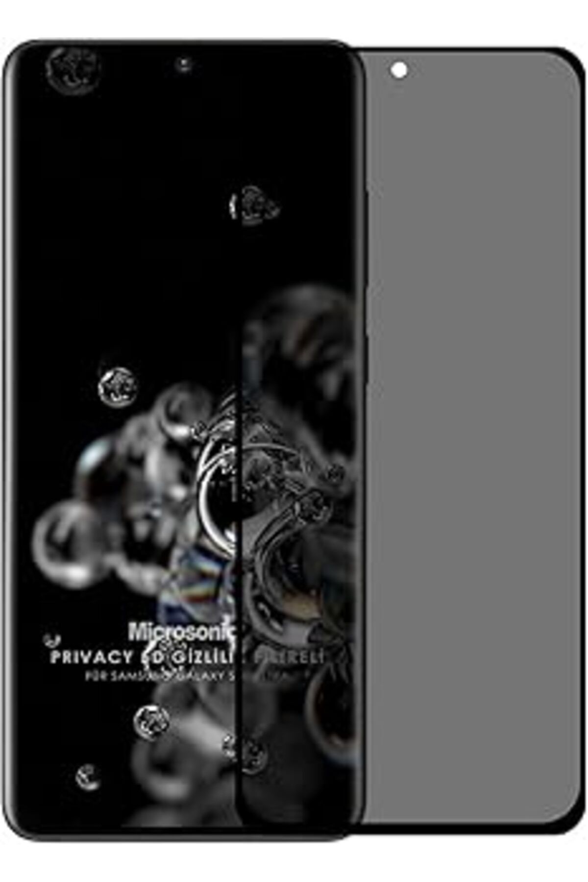 Hepta Collection Galaxy S20 Ultra Privacy 5D Gizlilik Filtreli Cam Ekran Koruyucu Siyah