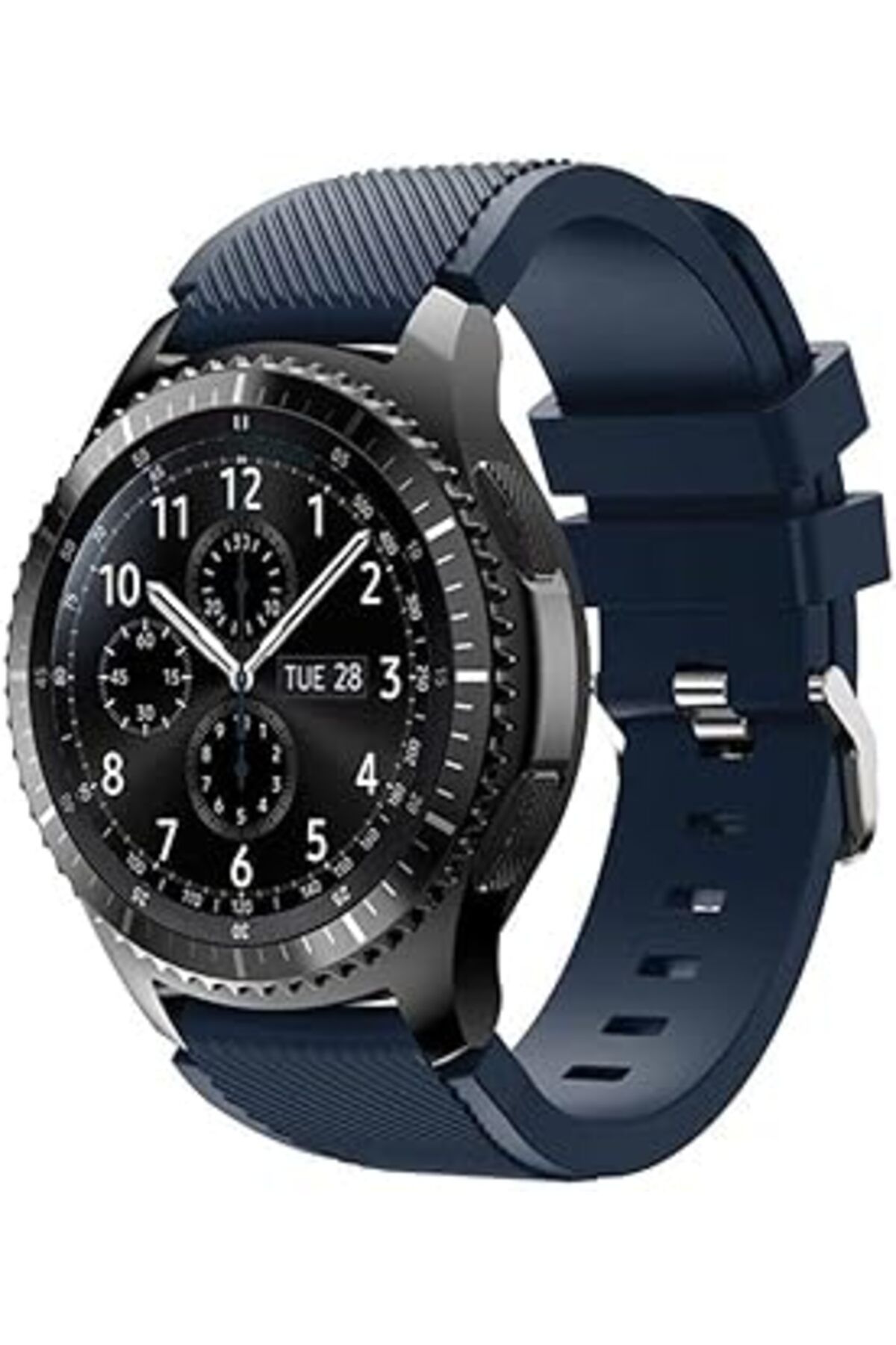 Hepta Collection Kordon Kayış Silikon Tırtıklı Lacivert Watch Gt2 Pro Gt 2E Gt 42M Gt 46M Gt2 46Mm Watch 2 Honor Wat