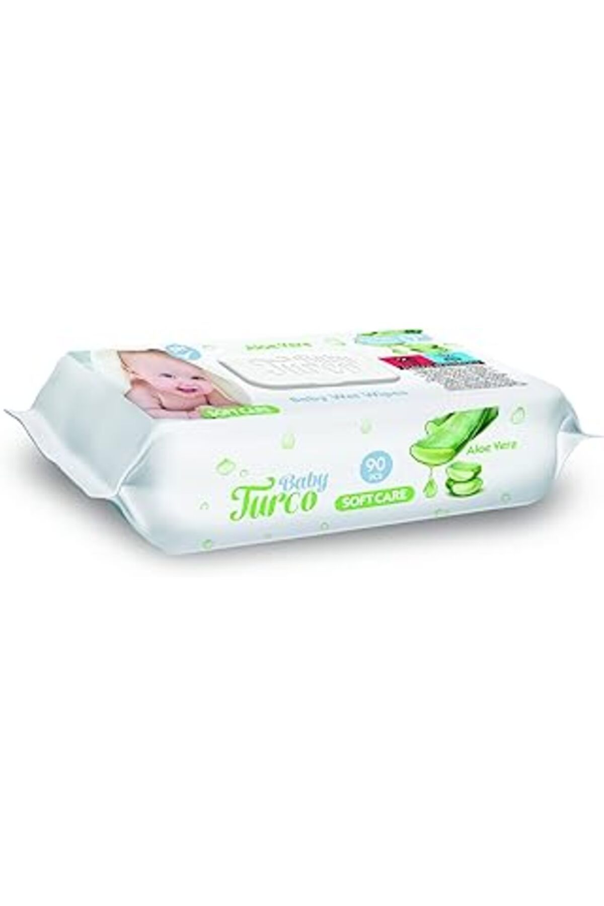 Mu Art Ahşap Babyturco Baby Turco Softcare Aloe Vera Islak Bebek Havlusu 24x90 Yaprak
