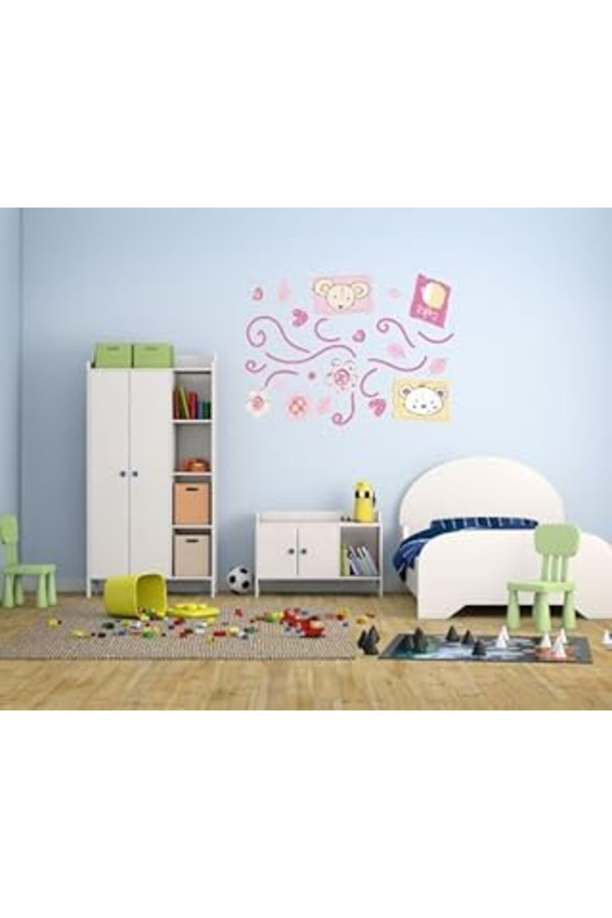 robotrend Bosphorus Homi Duvar Süsü (Sticker) 2 Adet Çiçekli Ağaç Desenli Pvc 70X50X0,5Cm