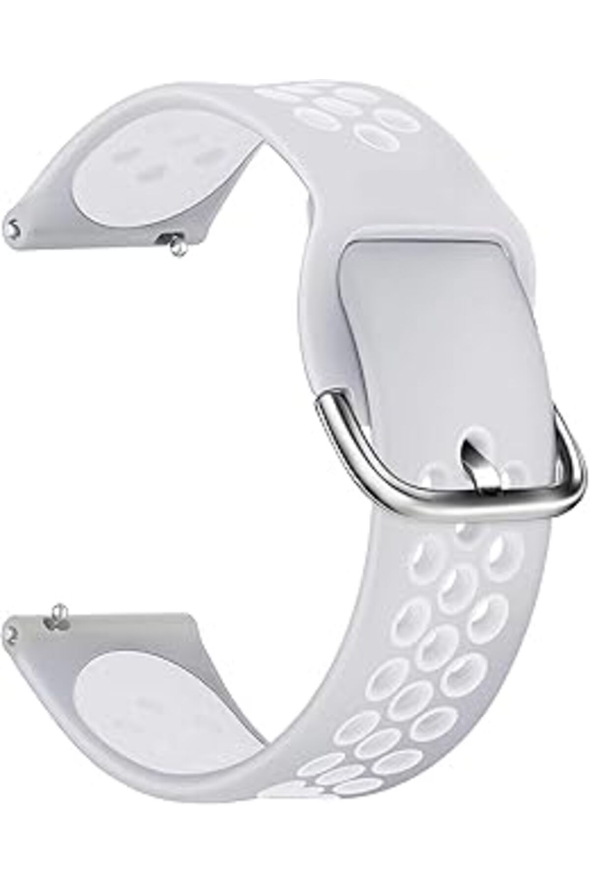 Mu Art Microsonic Huawei Watch Gt Active Rainbow Sport Band Için Kordon Gri Beyaz