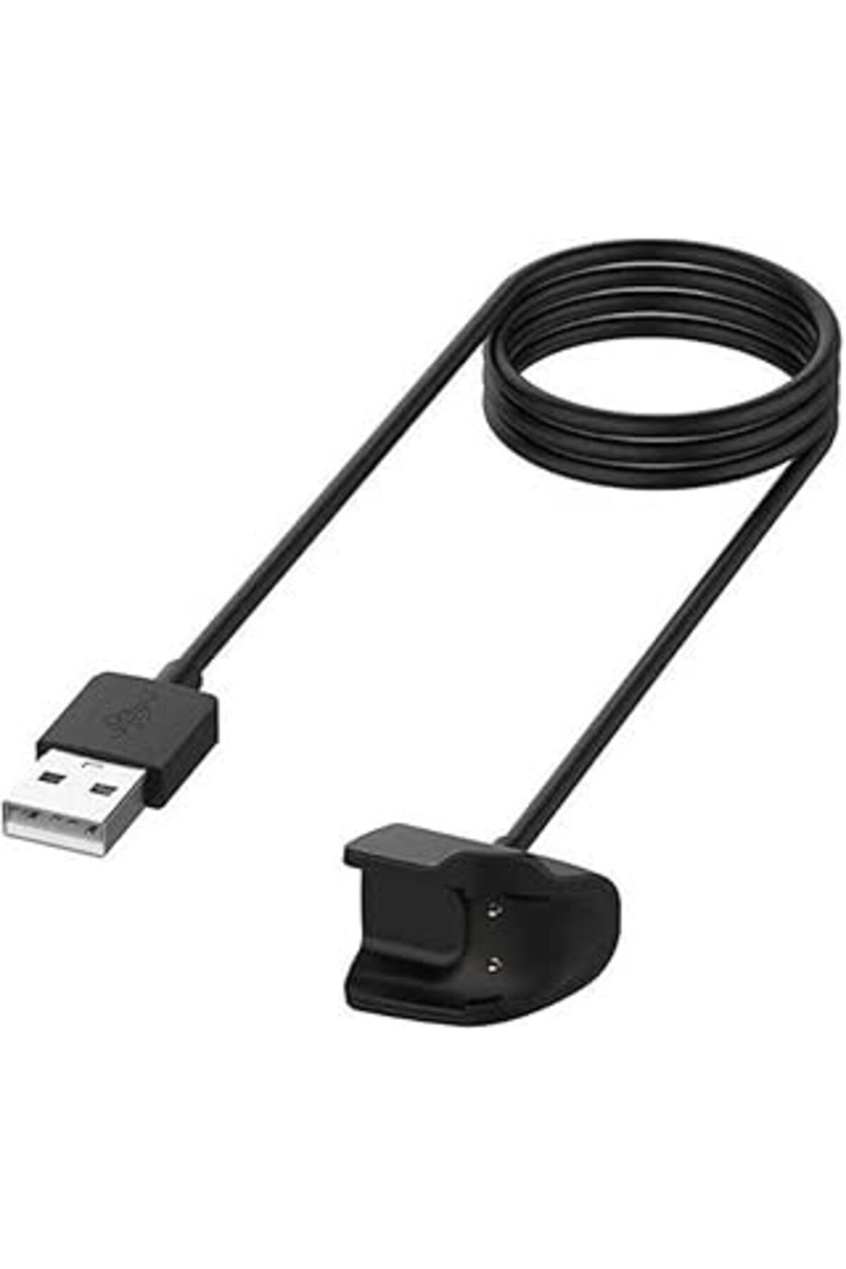 Mu Art Ahşap Akıllı Saat Usb Şarj Aleti Galaxy Fit 2 Sm R220 İle Uyumlu Akıllı Saat Usb Şarj Kablosu (Siyah)
