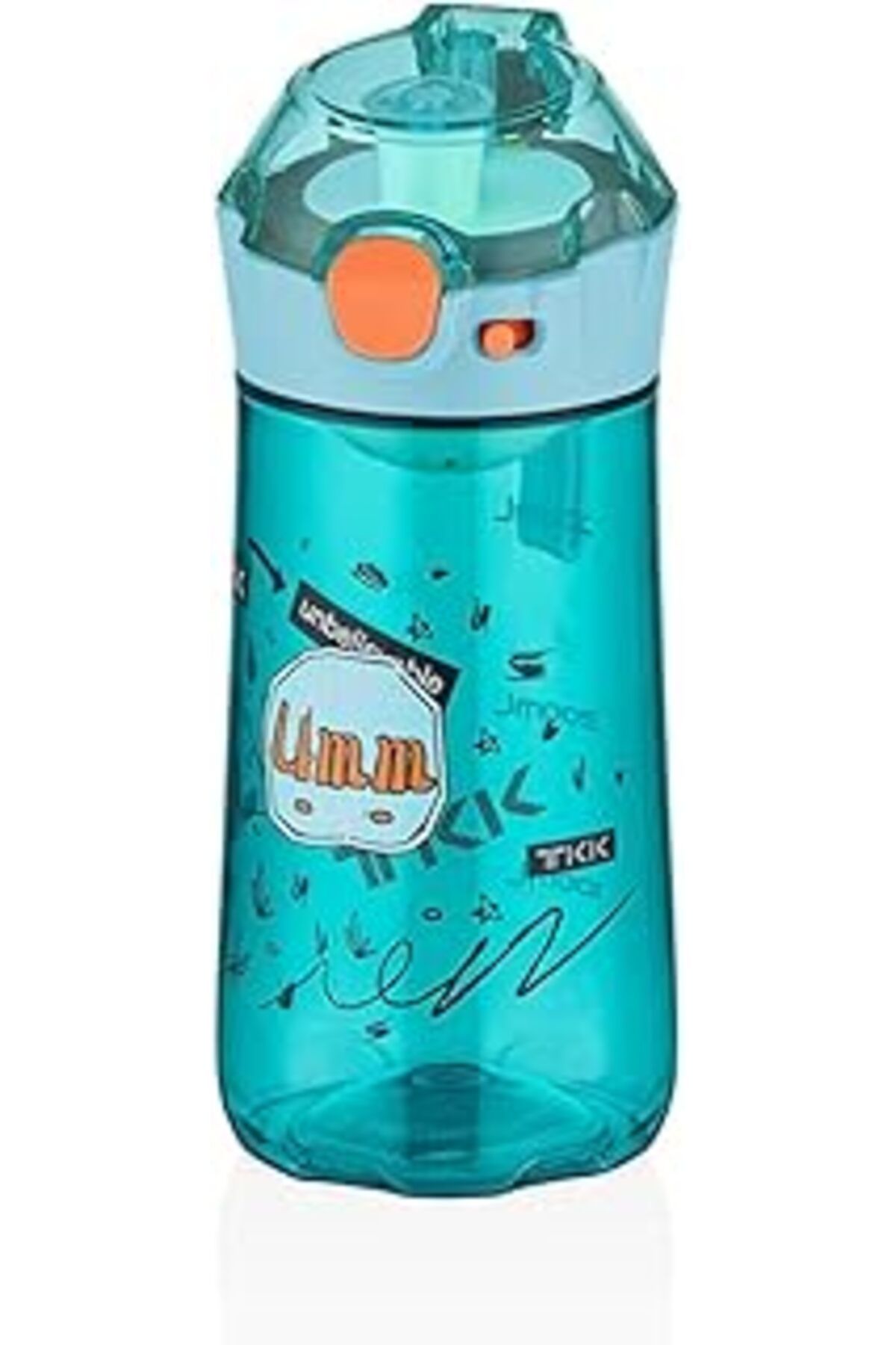 Pazarcan Tkk 400Ml Pipetsiz Taşıma Askılı Süzgeçli Kilitlenebilir Kapak Çocuk Su Matarası (Turkuaz)